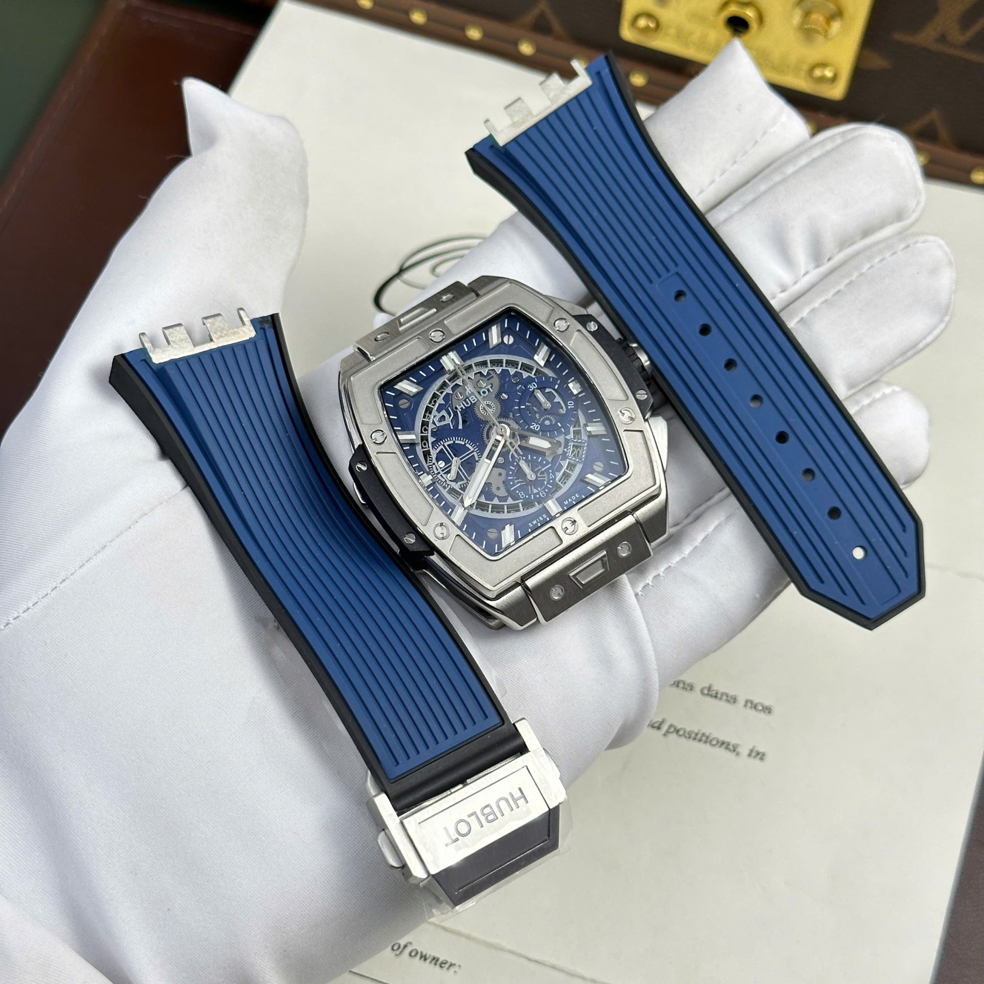 Hublot Spirit Of Big Bang Titanium Replica Watch Dial Blue BBF Factory 42mm - Top club