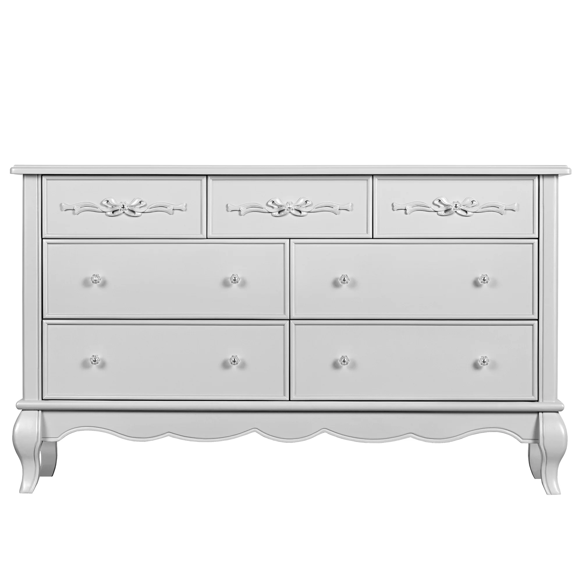 Evolur Aurora 7-Drawer Double Dresser in Ivory Lace, Spacious Drawers - Image 25
