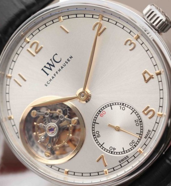 Replica IWC AZ Portuguese Tourbillon White Dial YG Markers A98900 - Top club