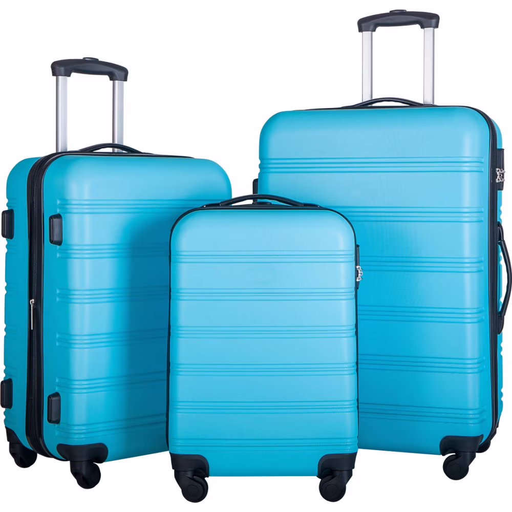 Tcbosik Luggage Sets, 3 Piece Set Hardside Suitcases with Spinner Wheels, 20/24/28 Travel Luggage Lightweight, Dark Blue - Image 5