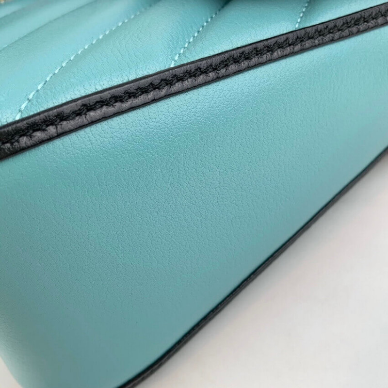 Replica Gucci Gg Marmont Mini Bag 583571 Butter And Pastel Blue Leather1:1High-quality replica