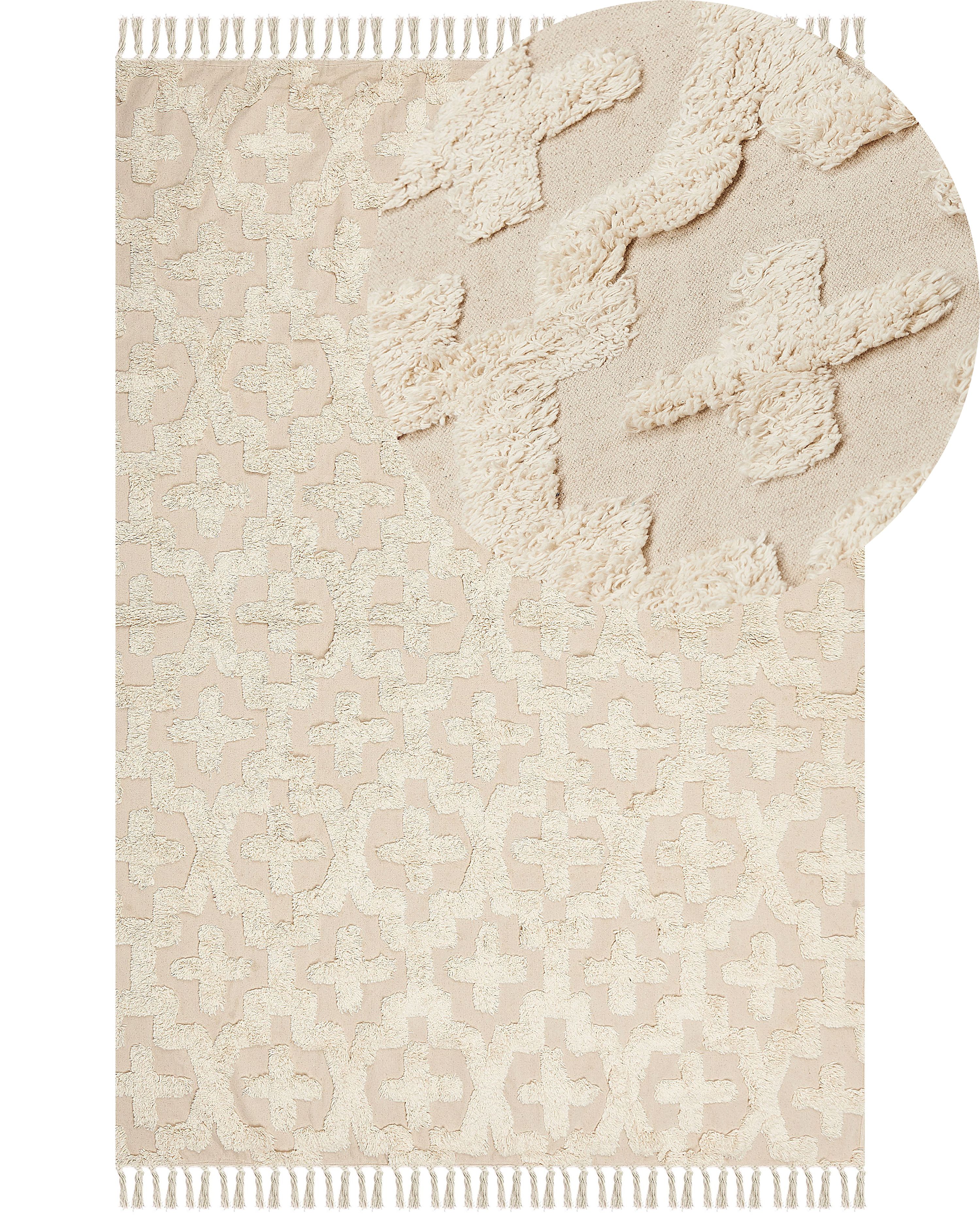 Rug ITANAGAR Beige 160 x 230 cm Cotton