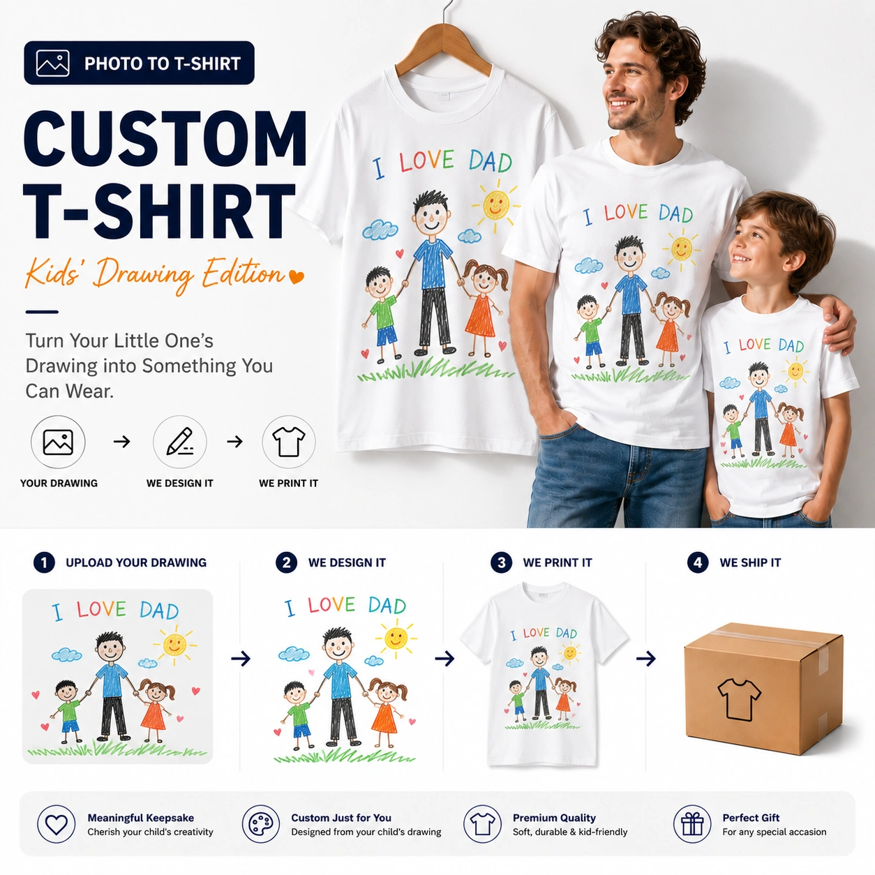 Kids' Drawing Edition | Custom Kids' Drawing T-Shirt