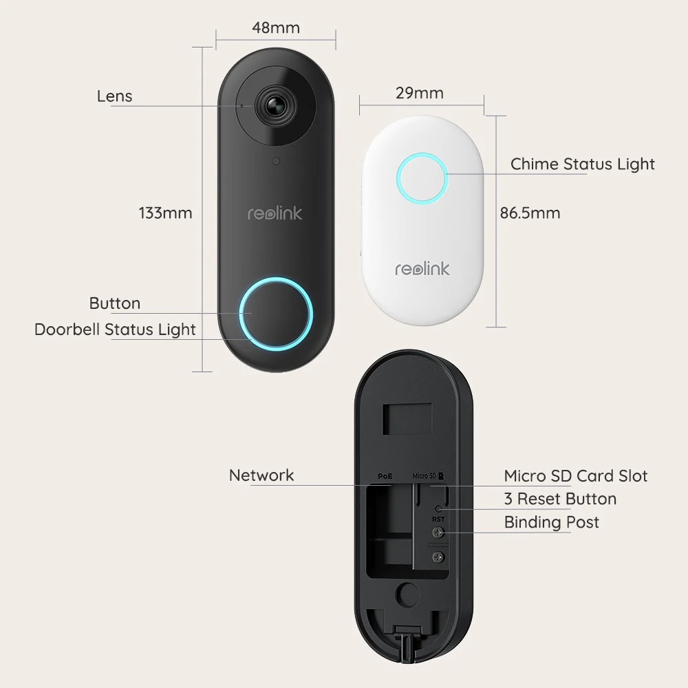Reolink 2K 5MP Video Doorbell Camera 5G Wifi Security Home Doorbell Chime, Person &Package Detection - Image 20