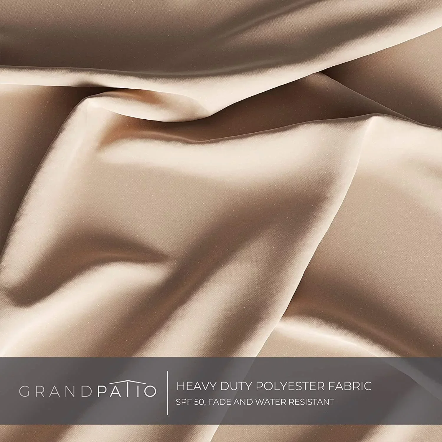 Grand Patio 10x10 ft Deluxe Aluminium Offset Umbrella With Base, Champagne - Napoli - Image 8 Grand Patio 10x10 ft Deluxe Aluminium Offset Umbrella With Base, Champagne - Napoli - Image 8