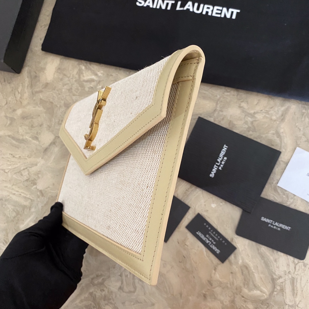 UPTOWN POUCH IN CANVAS AND SMOOTH LEATHER1:1High-quality replica