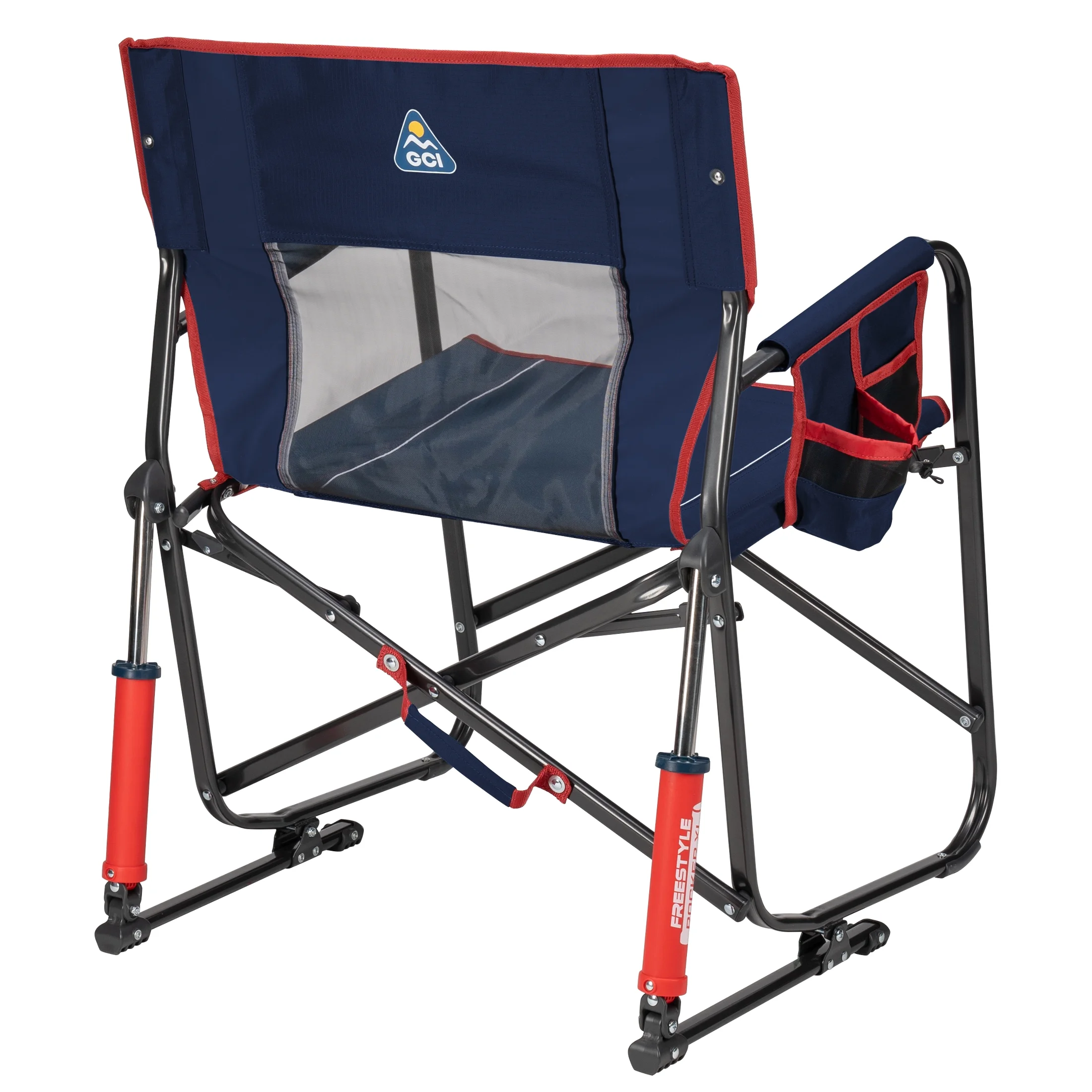 GCI Outdoor Freestyle Rocker XL Oversized Foldable Rocking Camp Chair, Pewter - Image 52