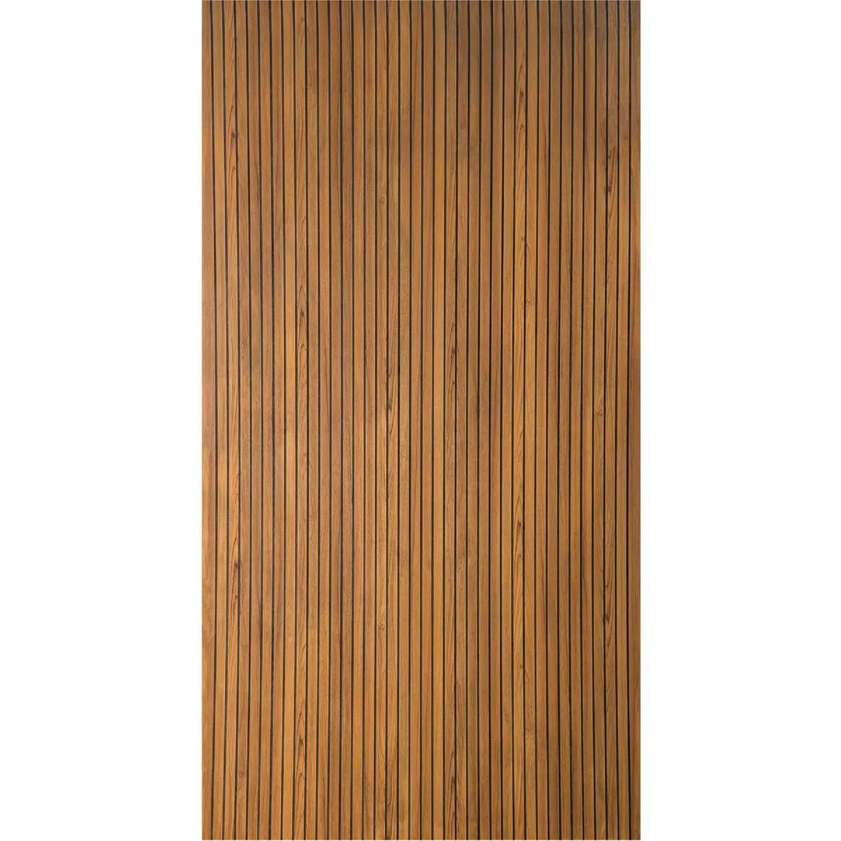 American Pacific 1/4 In. x 4 Ft. x 8 Ft. Fluted Teak Wall Paneling