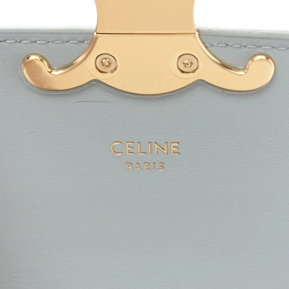Superfake Handbags—Celine Soft Blue Mini Triomphe with Gold Hardware1:1High-quality replica