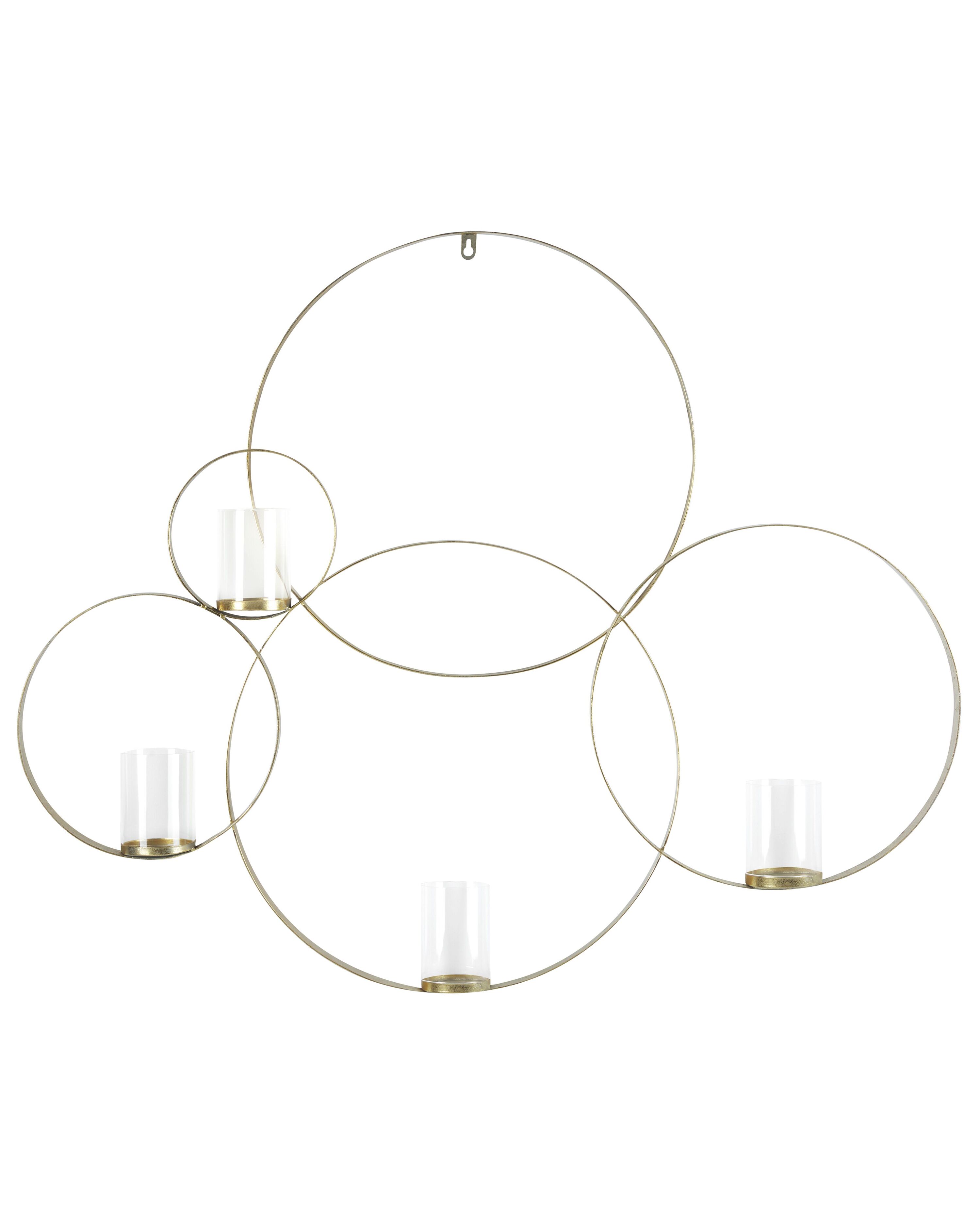 Wall Candle Holder BURU Metal 80 cm Gold