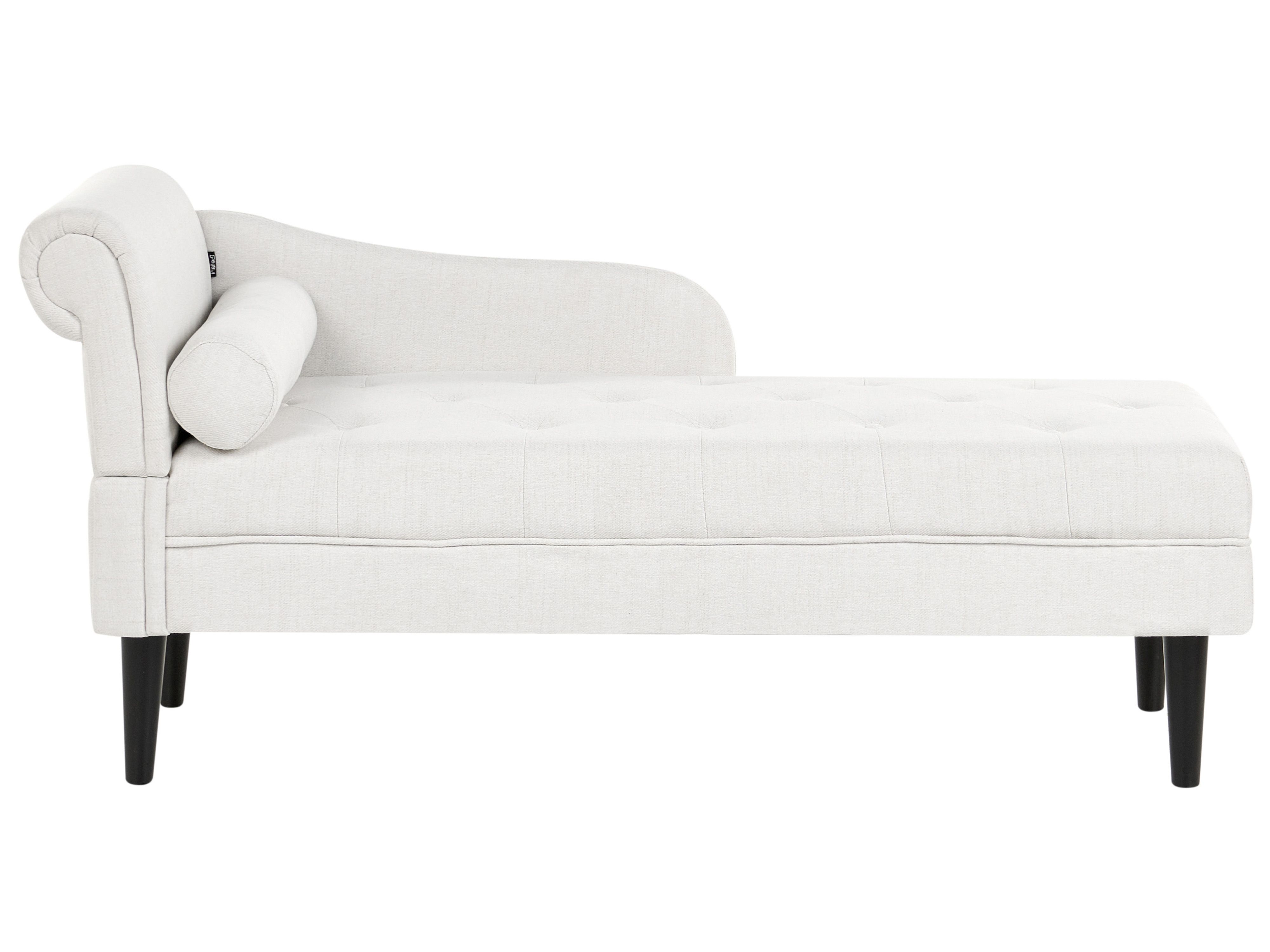 Left-Hand Chaise Lounge YVOIRE Fabric Off-White