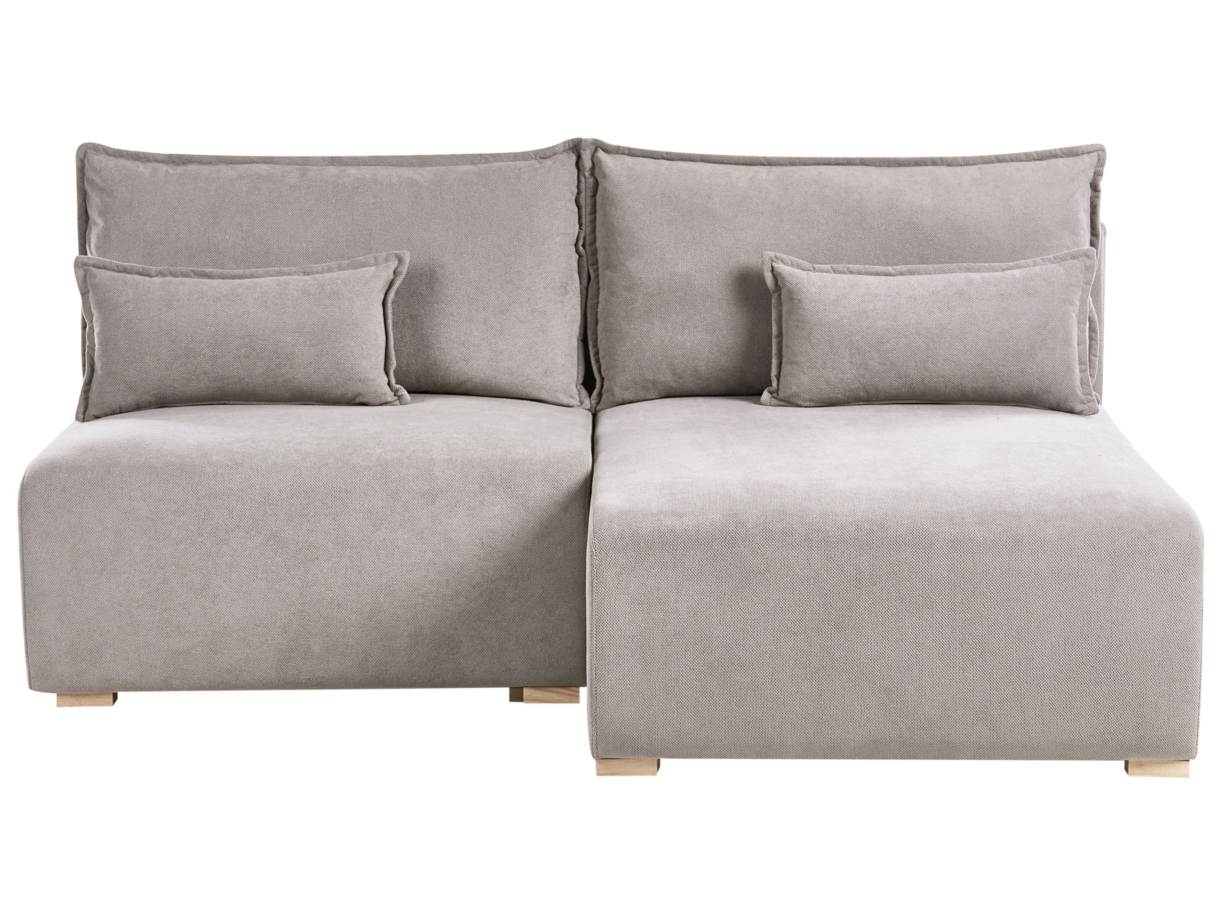 Modular Corner Sofa NERBO Fabric Grey Left Hand