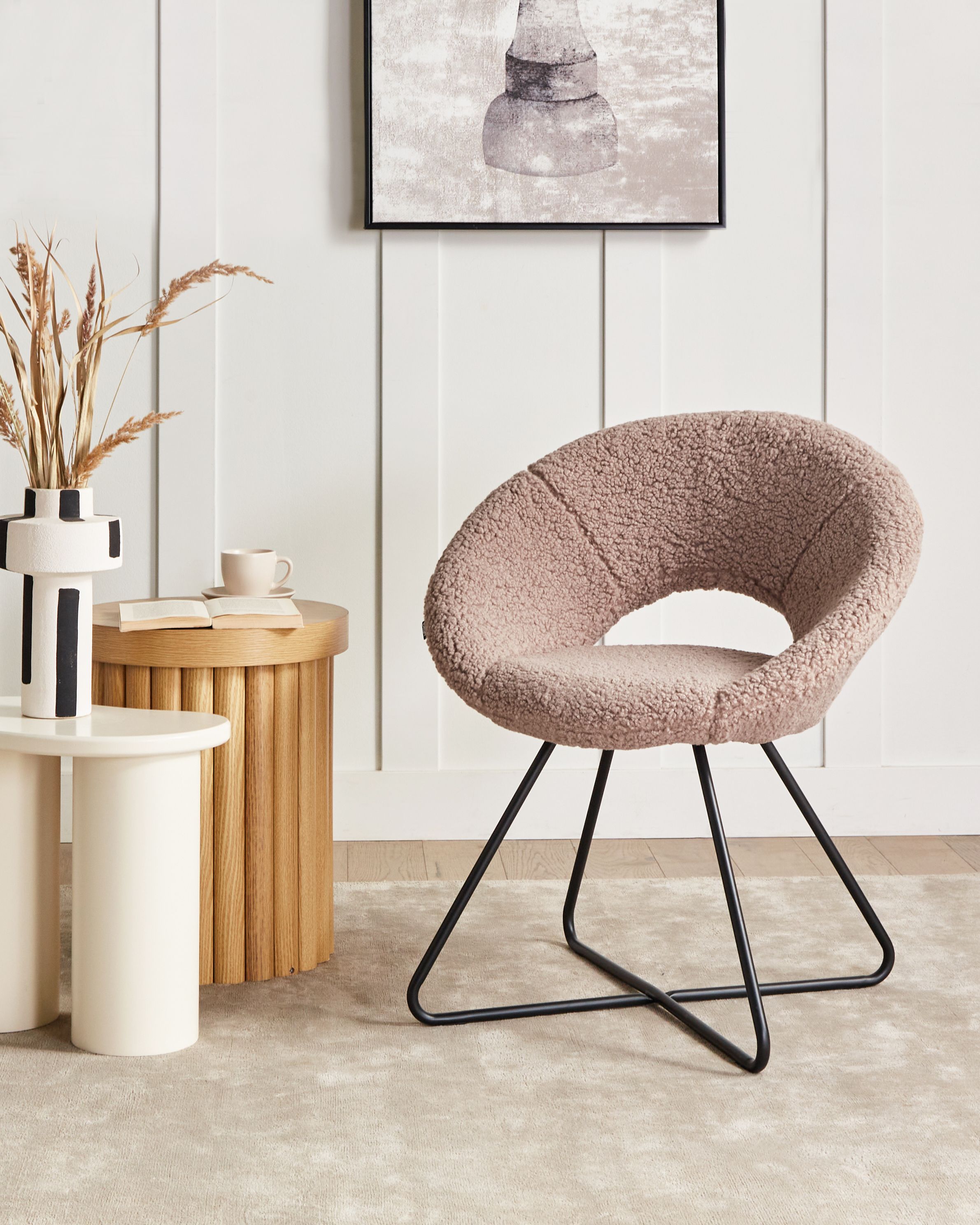 Dining Chair RACHEL Boucle Taupe