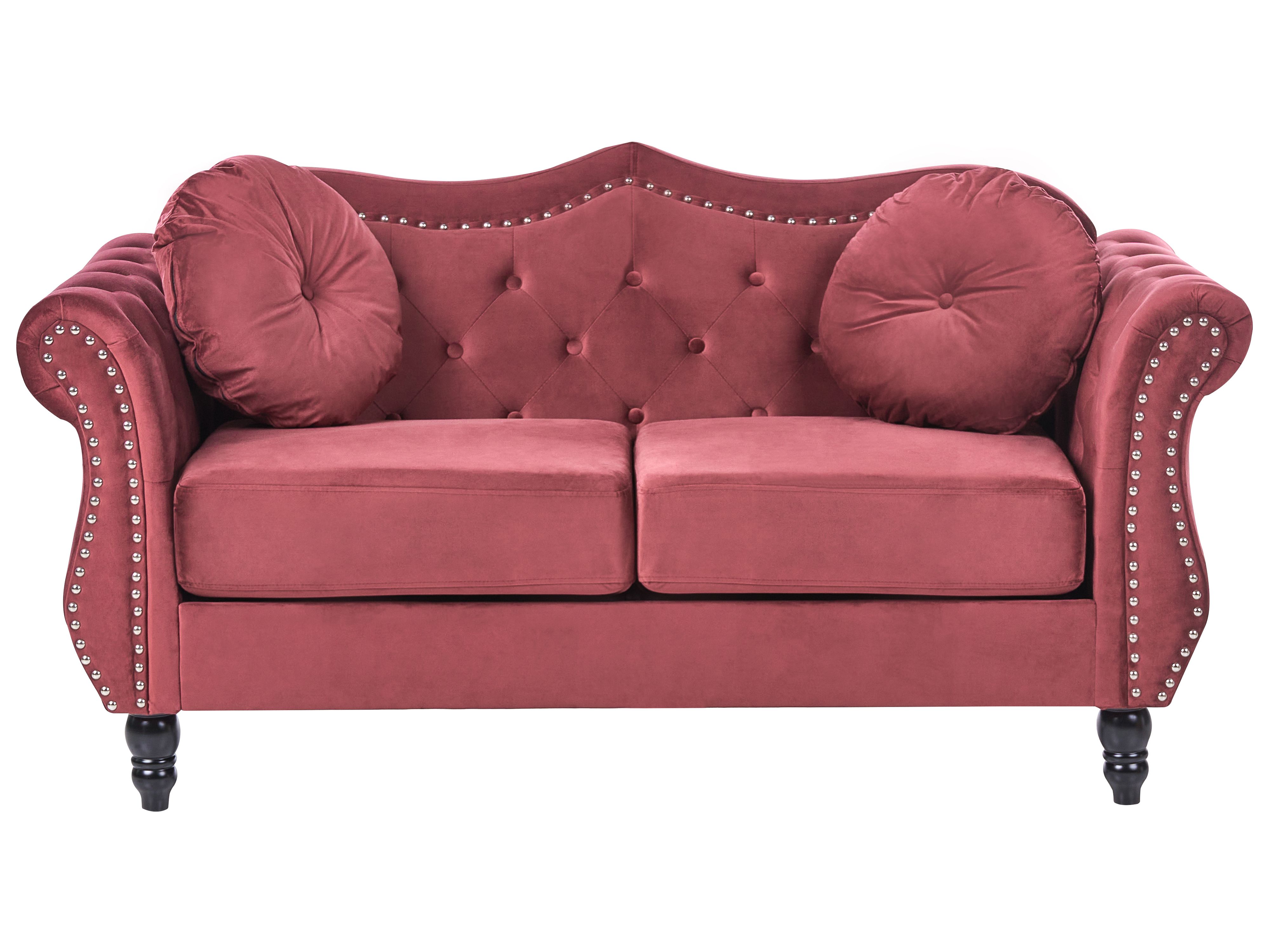 Sofa 2 Seater SKIEN Velvet Dark Red