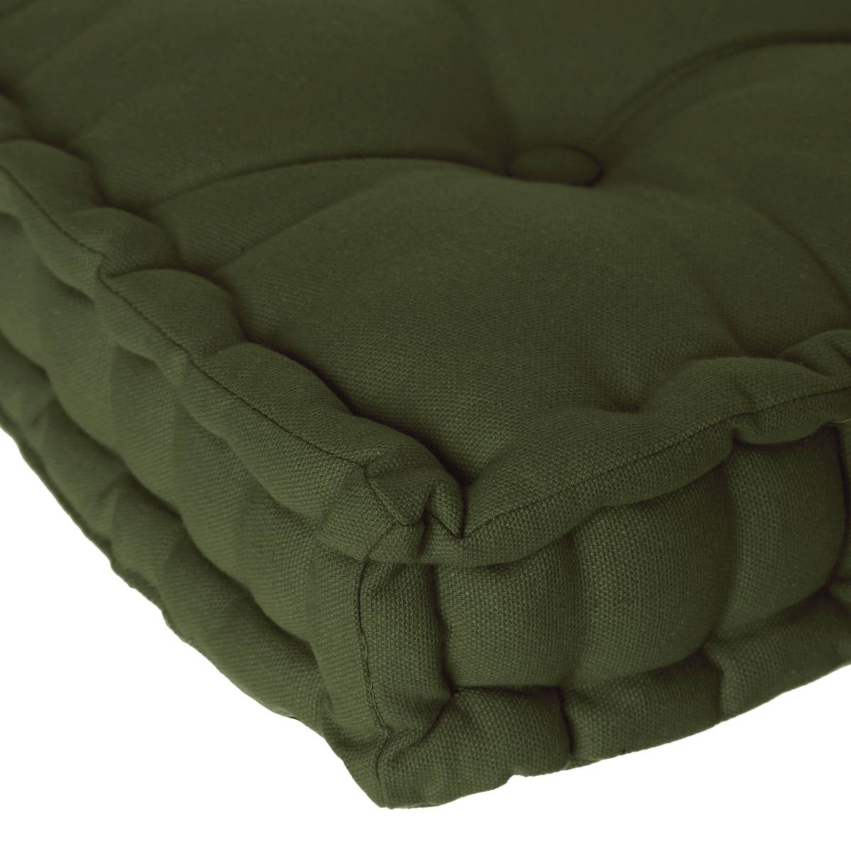 Floor cushion Khaki green, 40x40 cm
