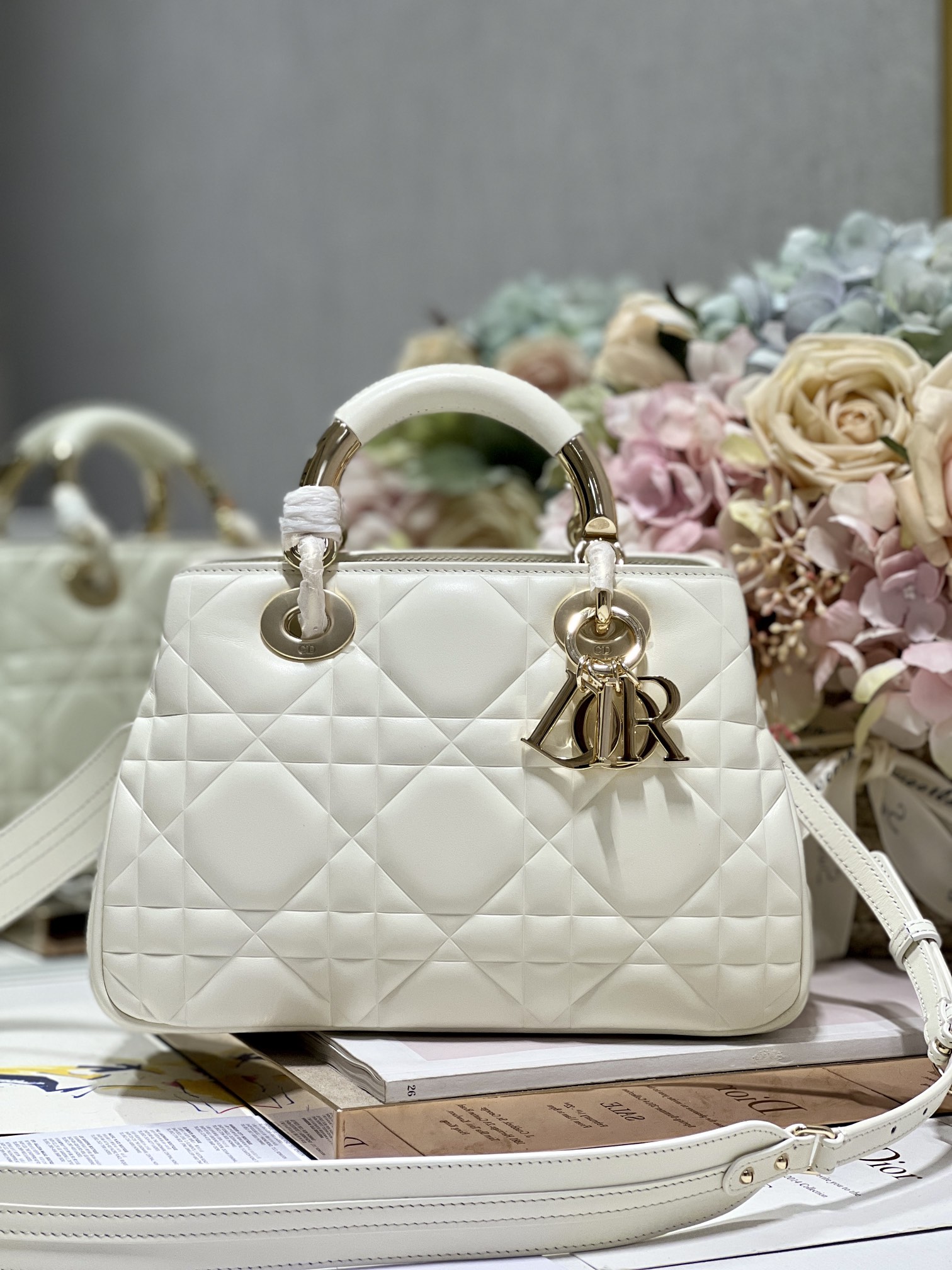 The Medium Lady 95.22 Bag Black/White/Grey For Women 9.5in/ 24cm1:1High-quality replica