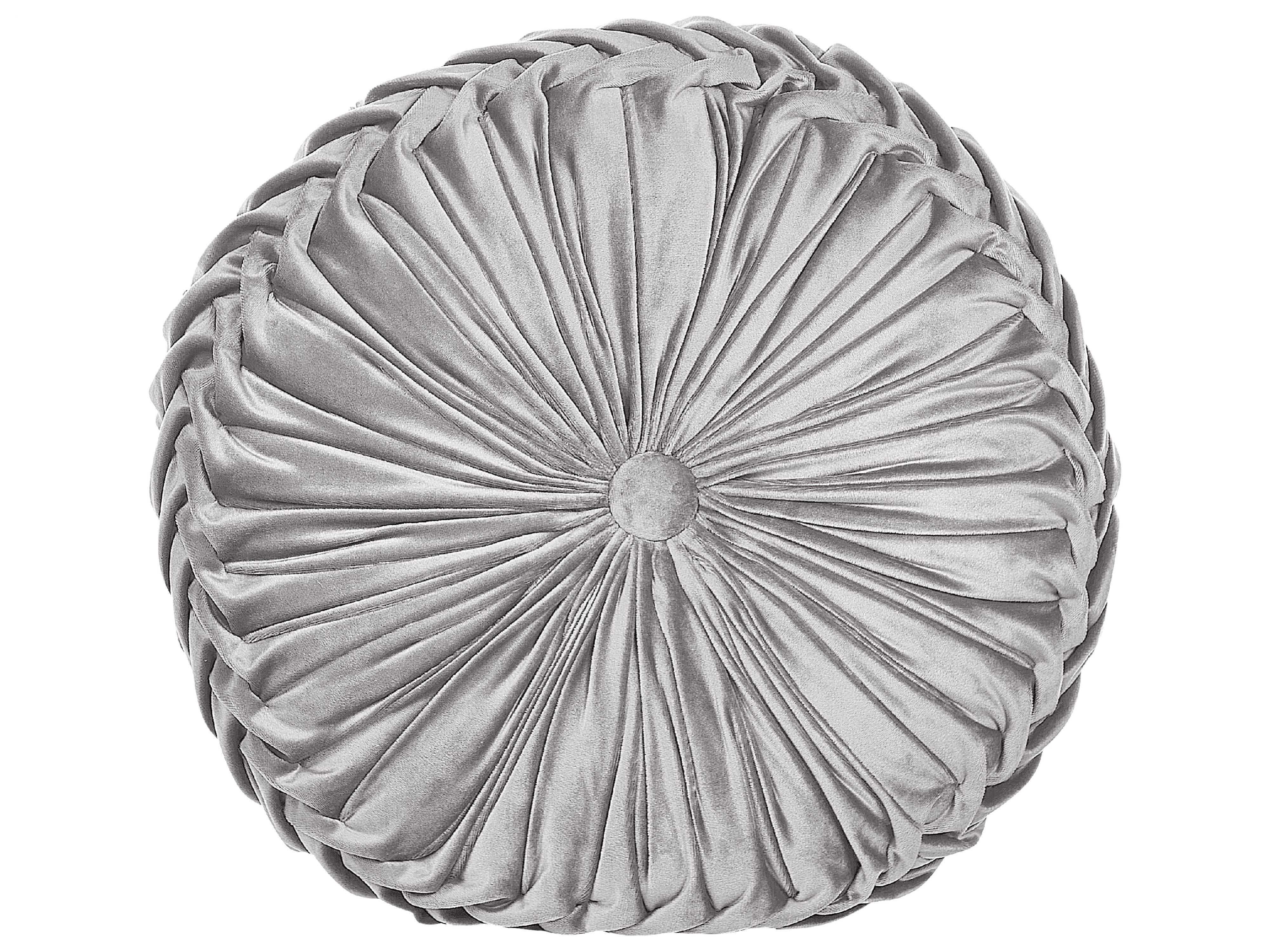 Throw Cushion UDALA Velvet 40 x 40 cm Grey Solid