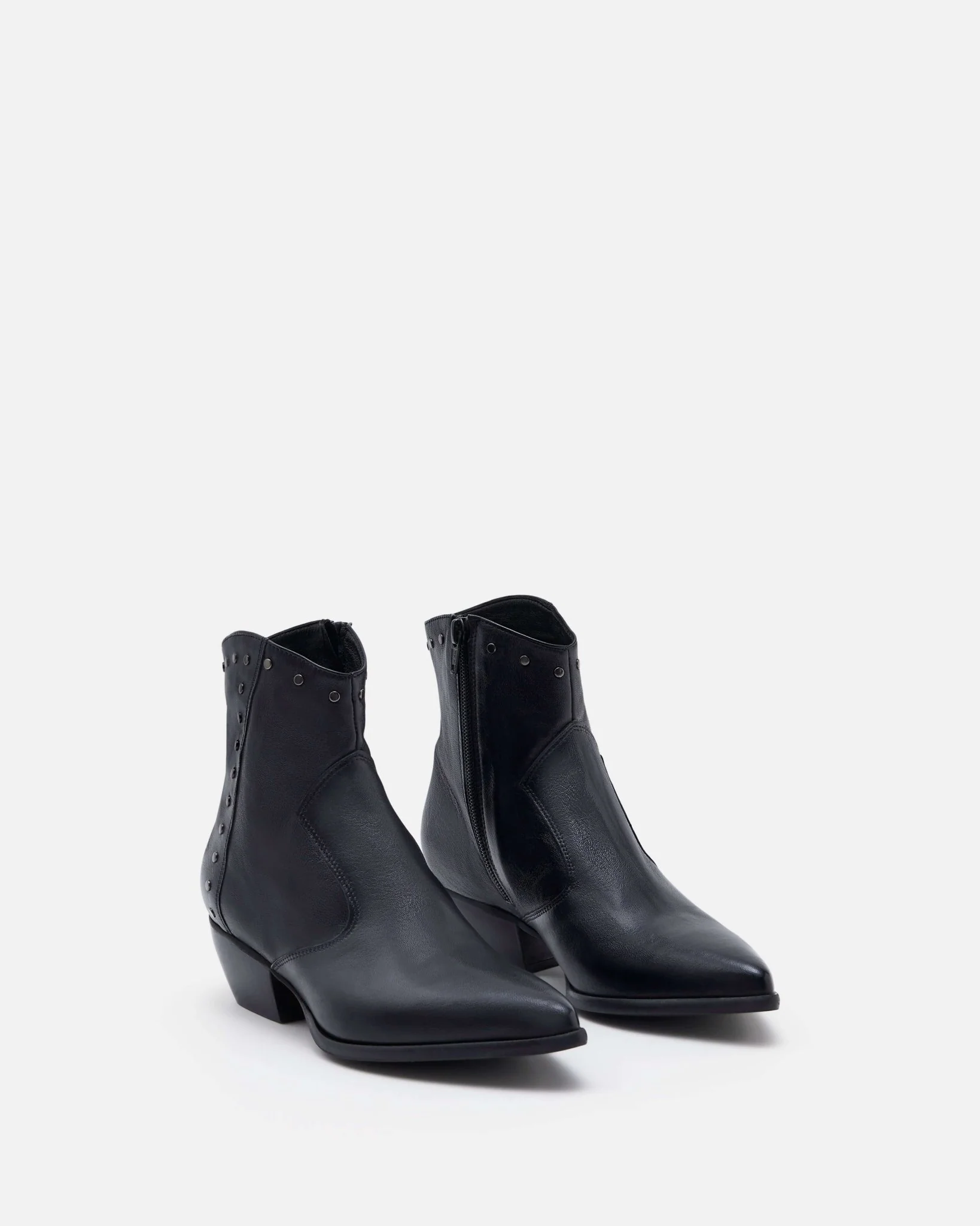 BOTTINES MONTEREY - En cuir à bouts pointus noir