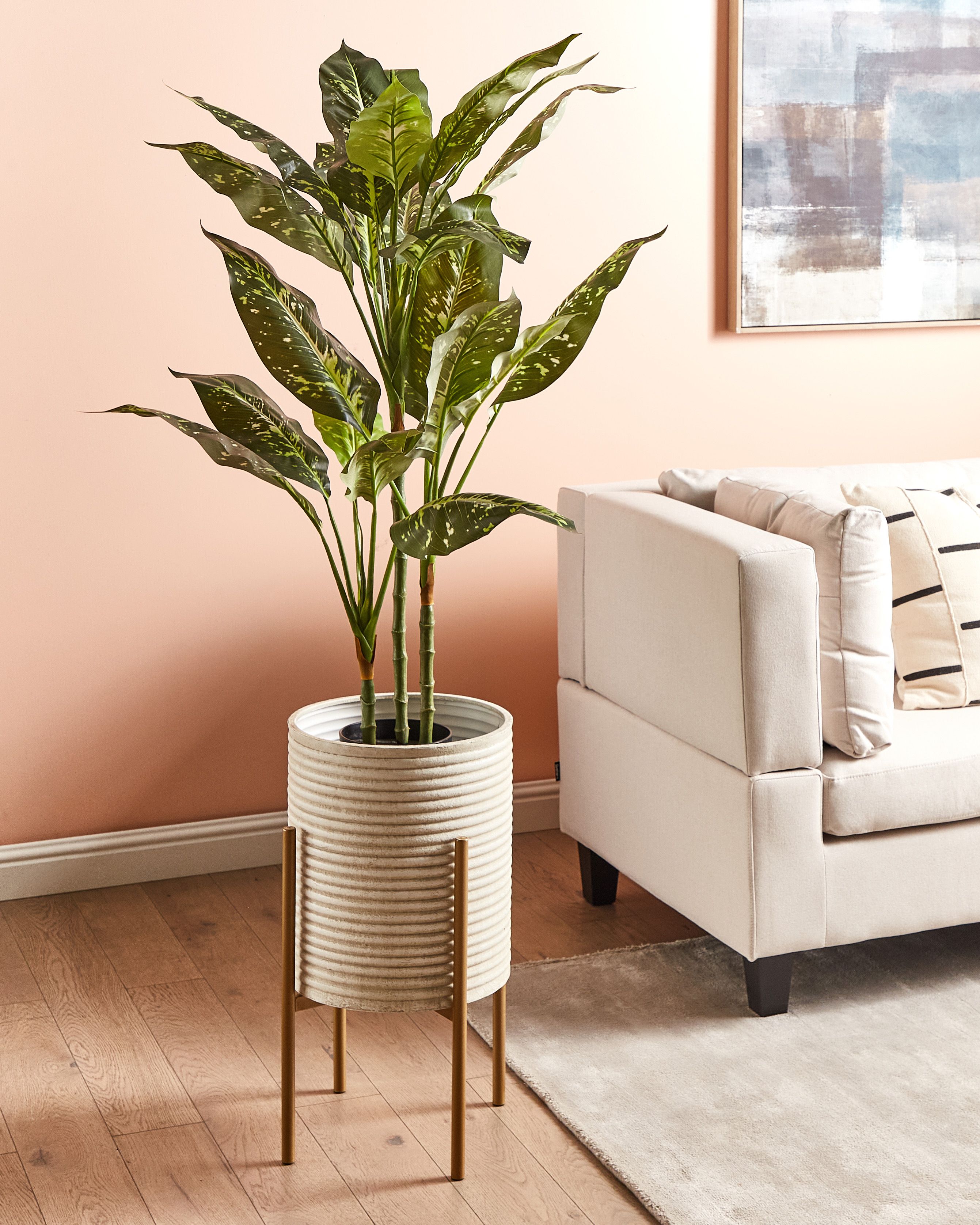 Elevated Plant Pot ALPINUS Metal 31 cm Taupe