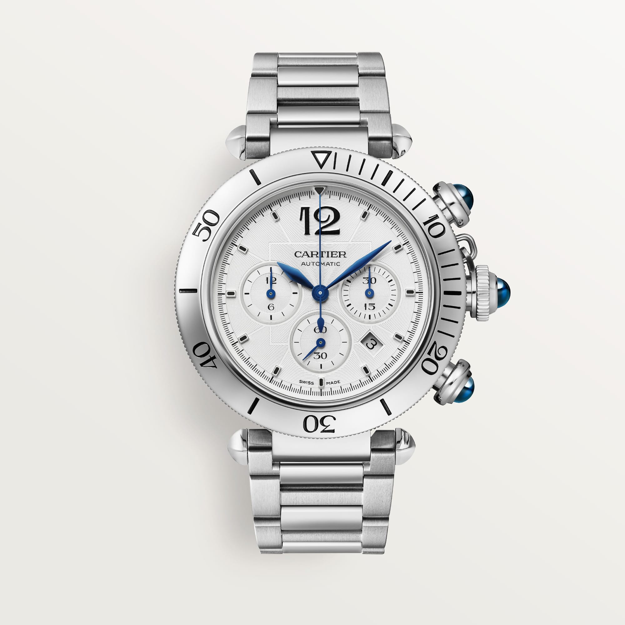 Pasha de fake cartier watch 41 mm chronograph mechanical movement with automatic winding caliber(1:1 replica) - Top club