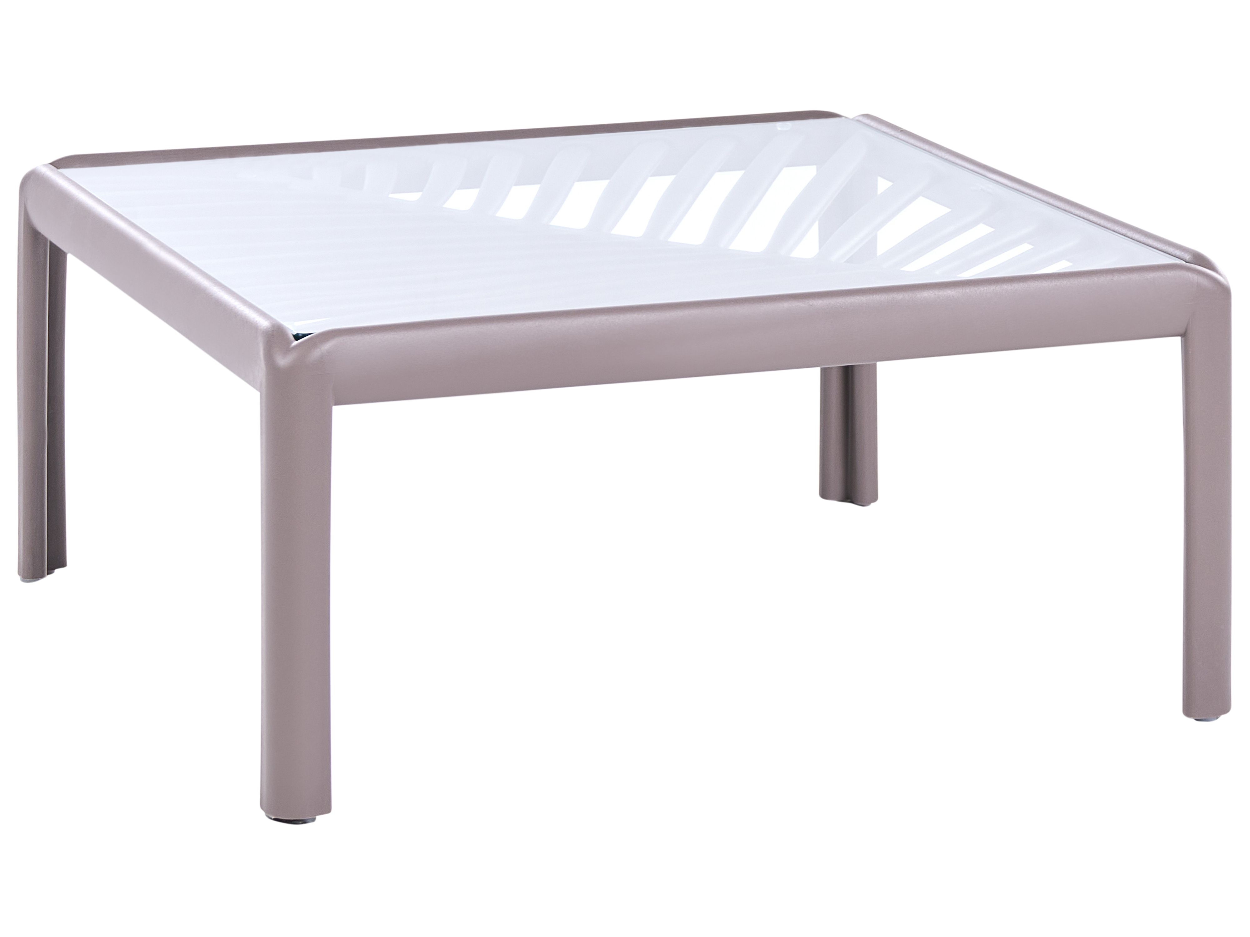 Garden Coffee Table FERRETTI 69 cm 69 cm Taupe