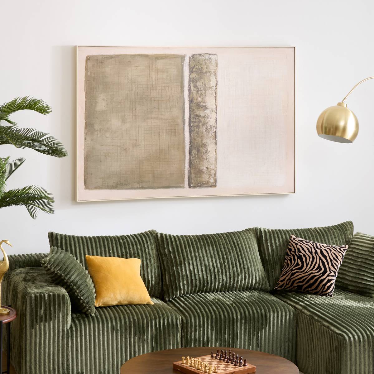 Sofa "Solka" 3-seater, L. 254 cm, Khaki Green