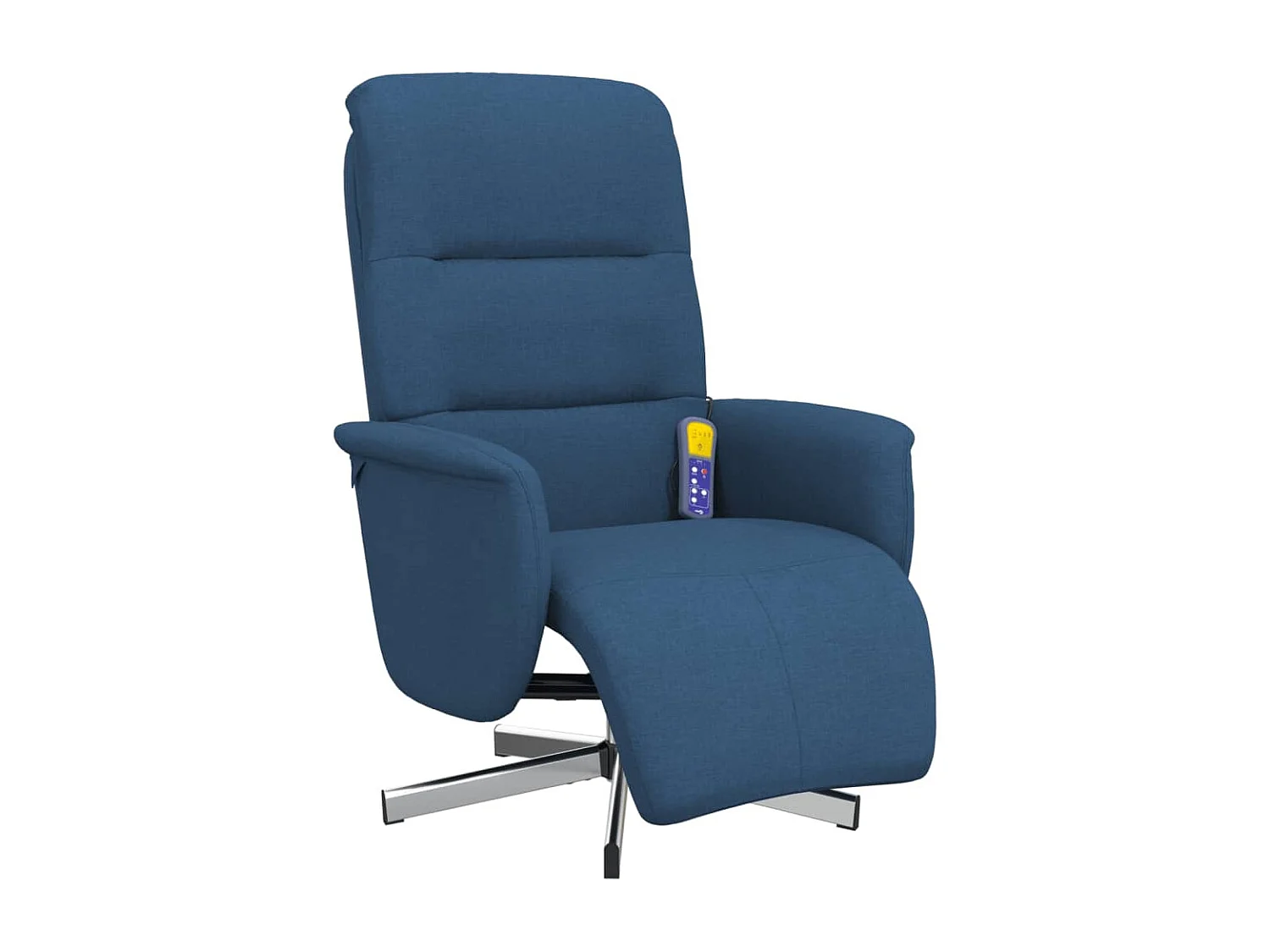Fauteuil inclinable-Fauteuil salon de massage avec repose-pieds bleu tissu SHL5087
