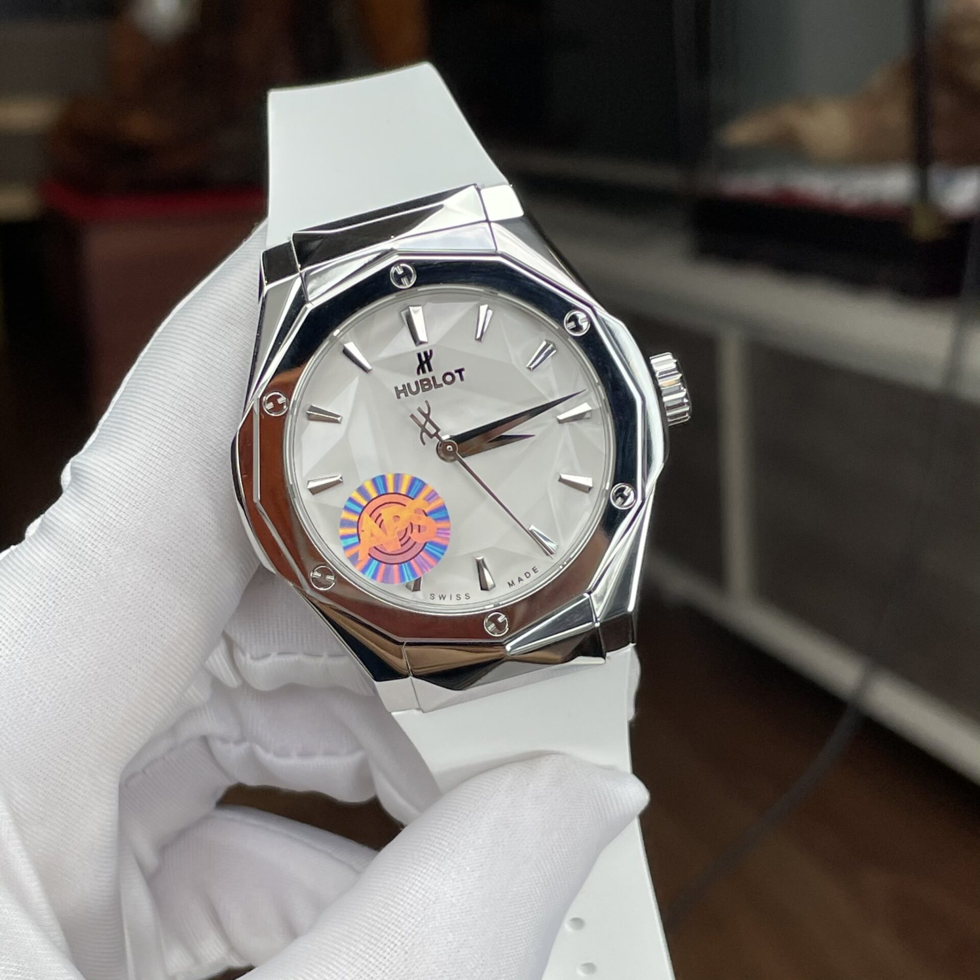 Hublot Replica 1:1 Watch Orlinski Titanium White Rubber Strap APS 40mm - Elite Watch Atelier