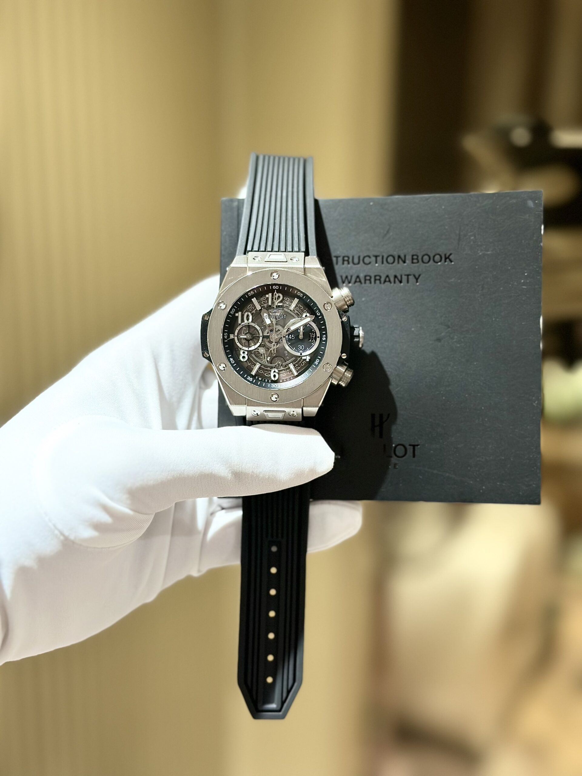 Hublot Replica Watch Big Bang Unico Titanium Black Rubber Strap 44mm - Elite Watch Atelier
