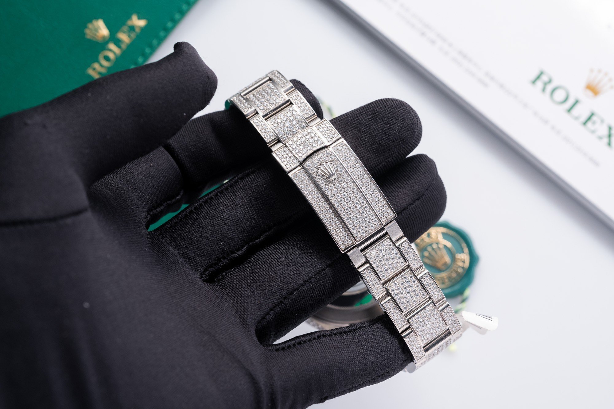 Rolex DateJust Replica 1:1 Watch Full Diamond Moissanite 41mm - Top club