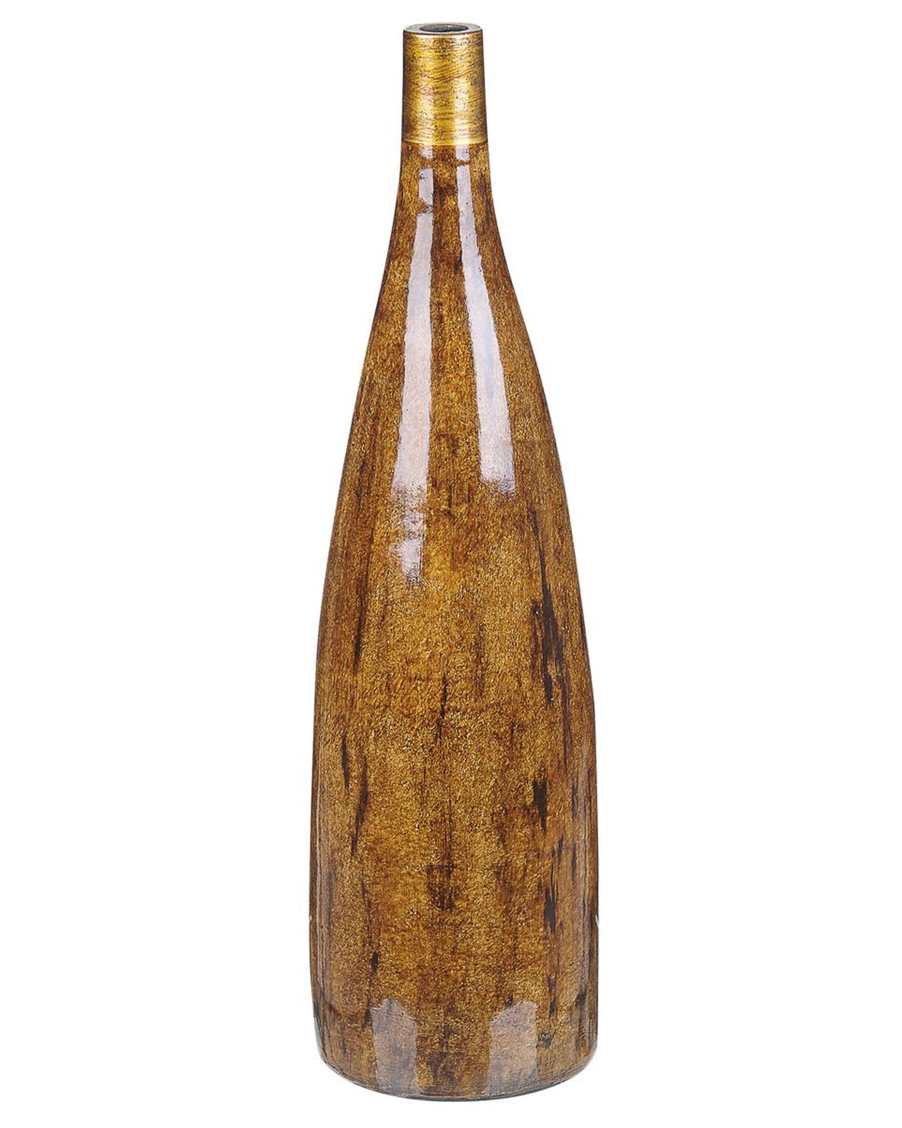 Flower Vase BURGOS Ceramic 52 cm Brown