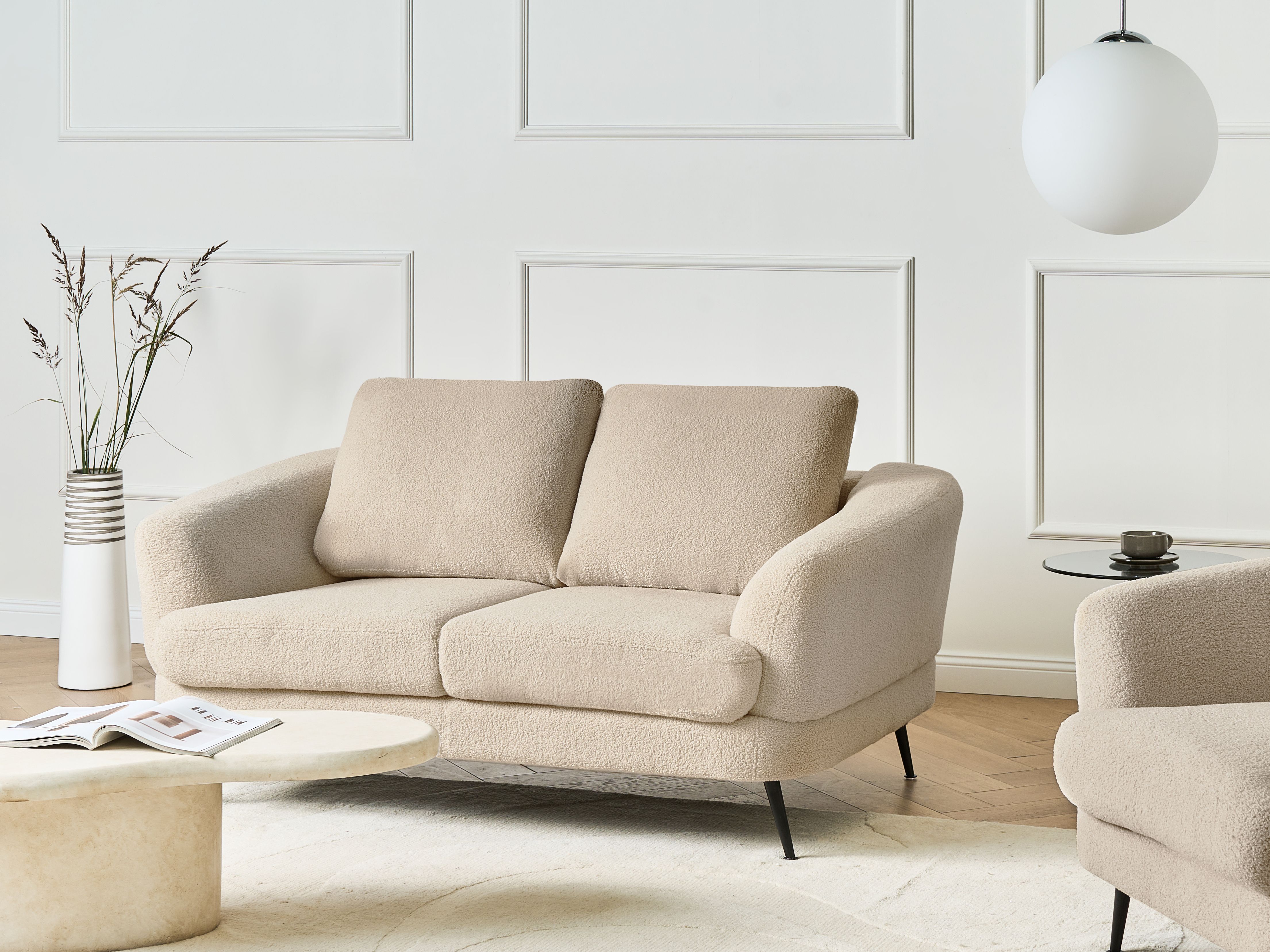 Sofa 2 Seater KJAER Boucle Light Beige