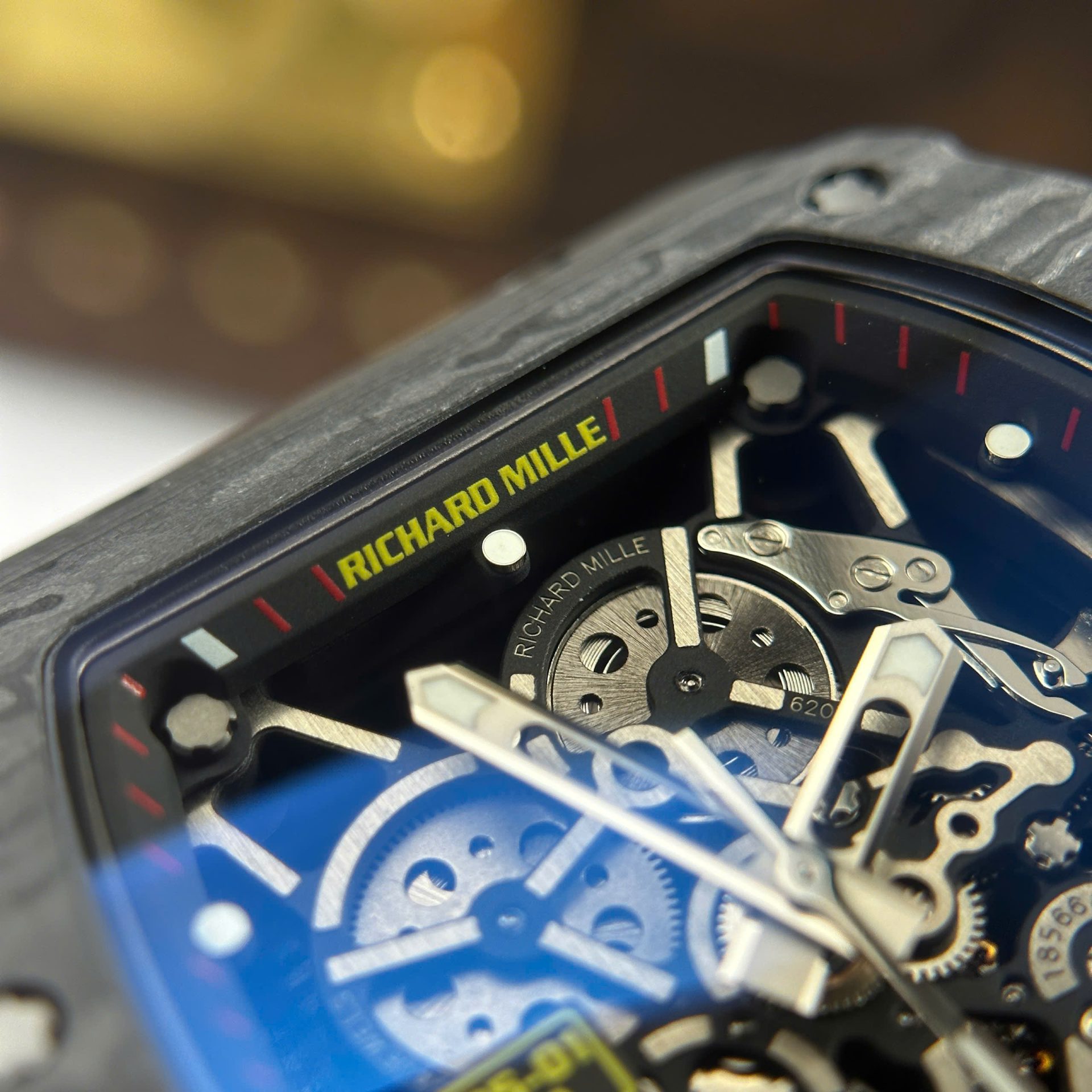 Richard Mille RM35-01 Rafael Nadal Carbon NTPT Replica Watches Black Rubber Strap ZF Factory 49,9x43mm - Top club