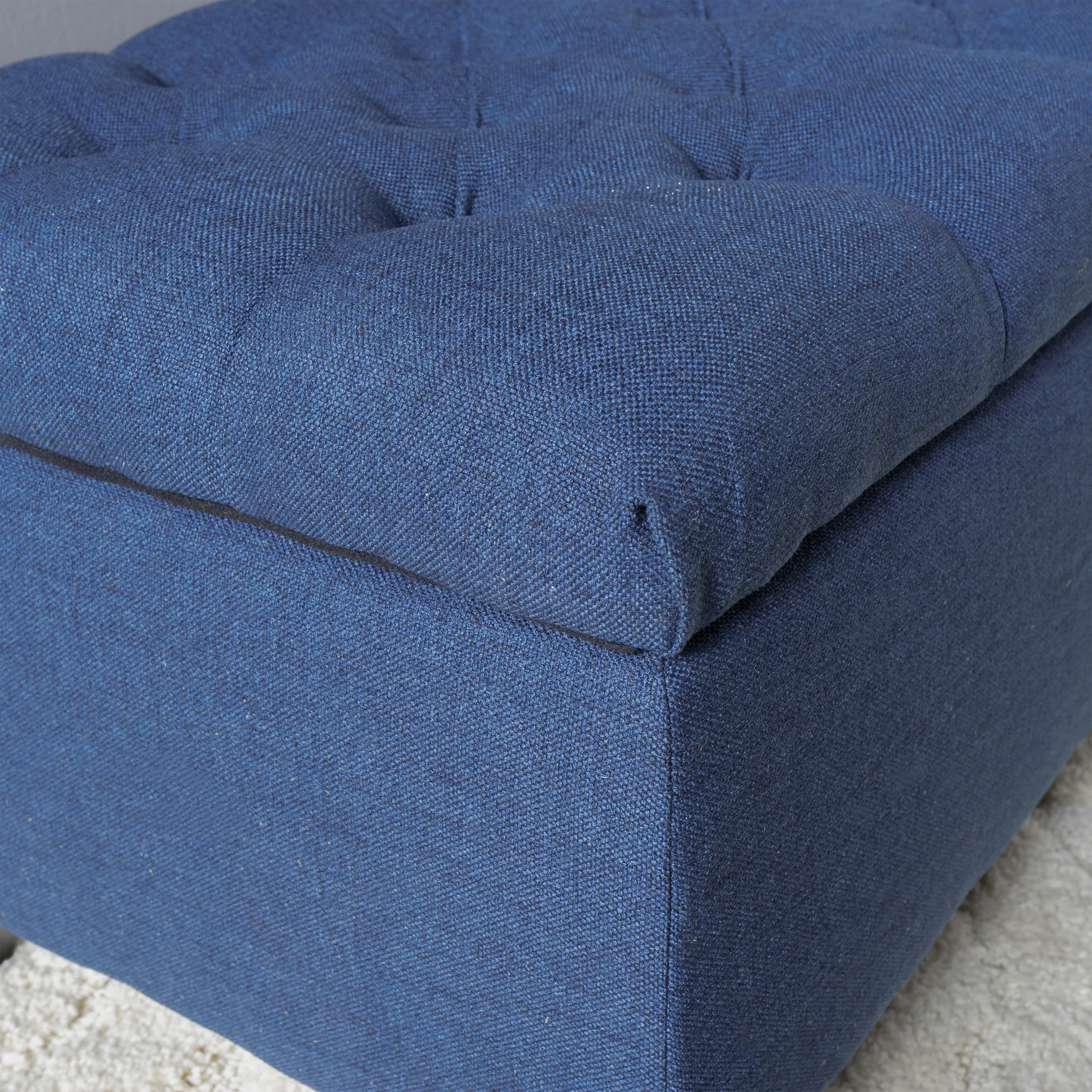 Noble House Hampton Contemporary Fabric Upholstered Storage Ottoman, White and Blue Floral - Image 32