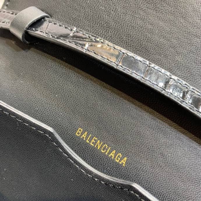 Balenciaga Crocodile Embossed Box Replica Shoulder Bag - Replicaclubs