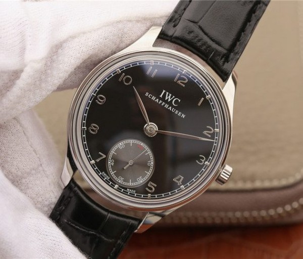 Replica IWC ZF Portuguese IW545407 Black Dial Leather Strap A6498 - Elite Watch Atelier