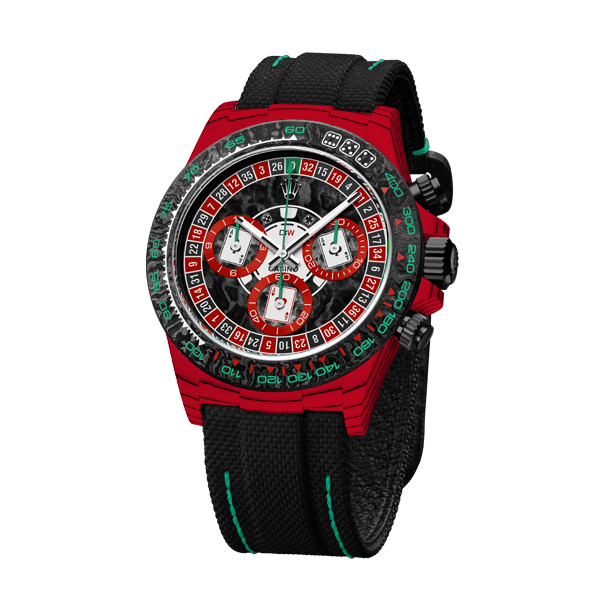 ROLEX Diw Daytona quartz fiber lucky player 3 (casino v.3) 40mm red quartz(1:1 replica) - Elite Watch Atelier