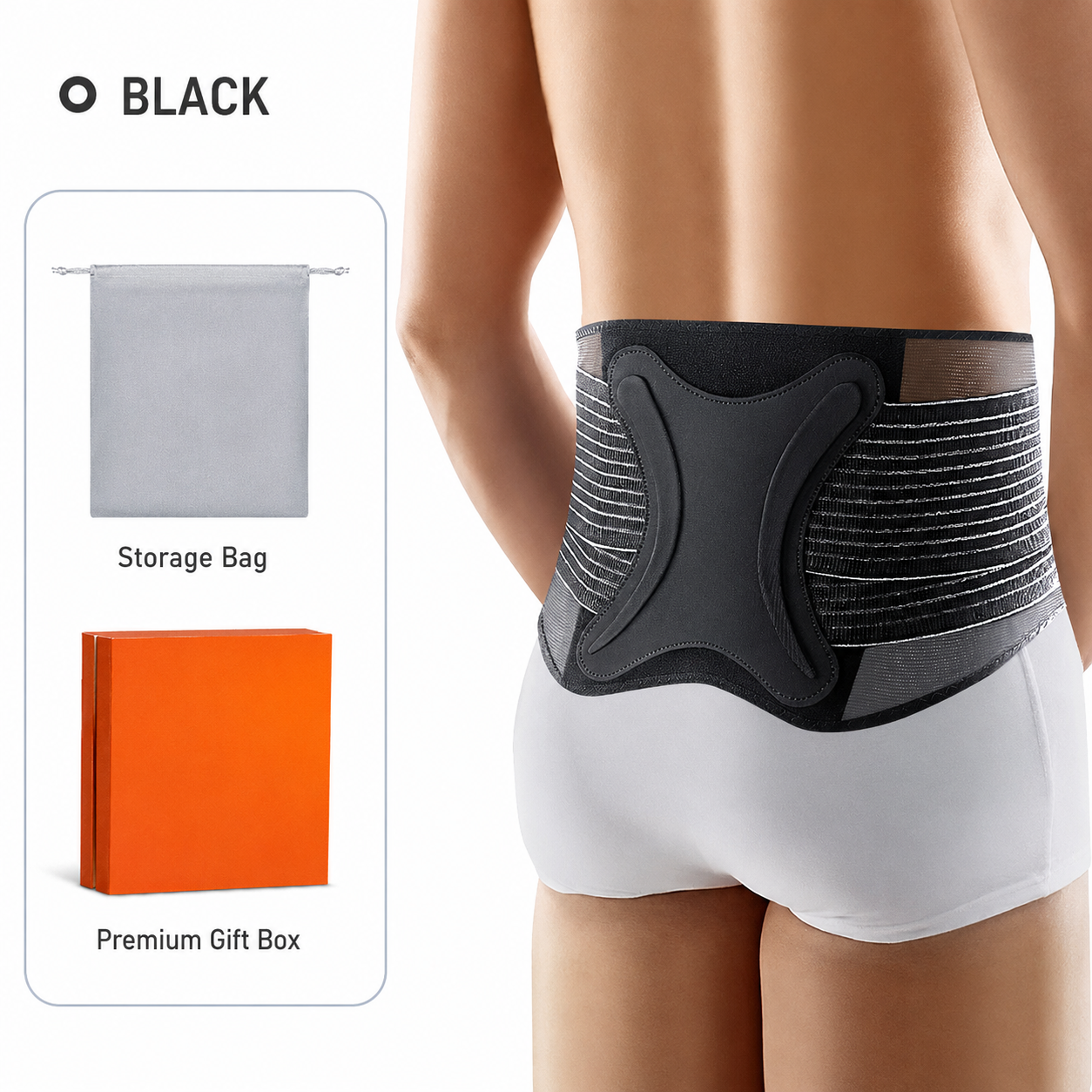 Lumbar support belt for intervertebral disc exercise