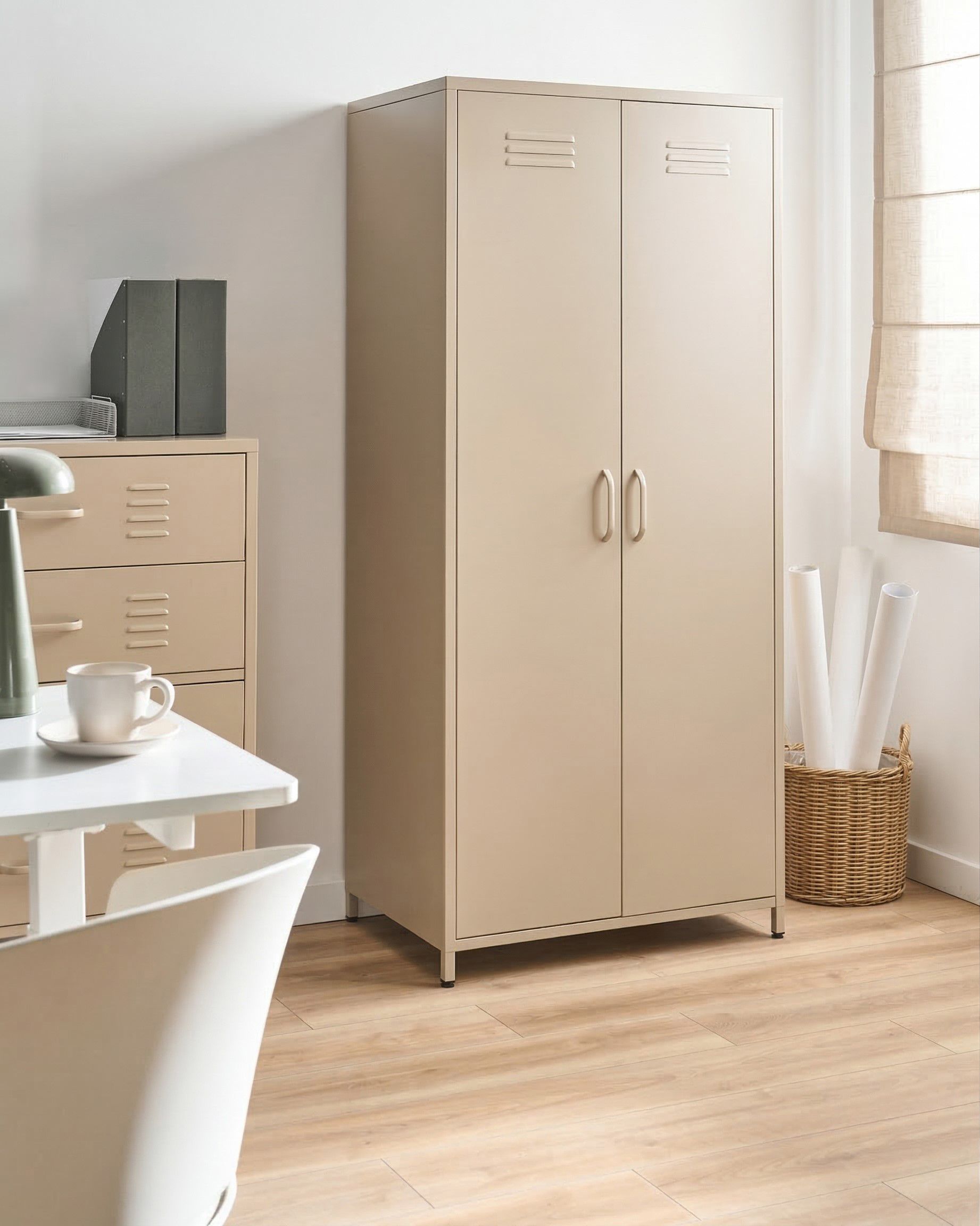 Storage Unit VARNA Metal Light Beige