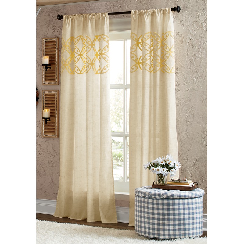 Towel-Embroidered Linen Print Panel - MIDNIGHT VELVET CATALOG