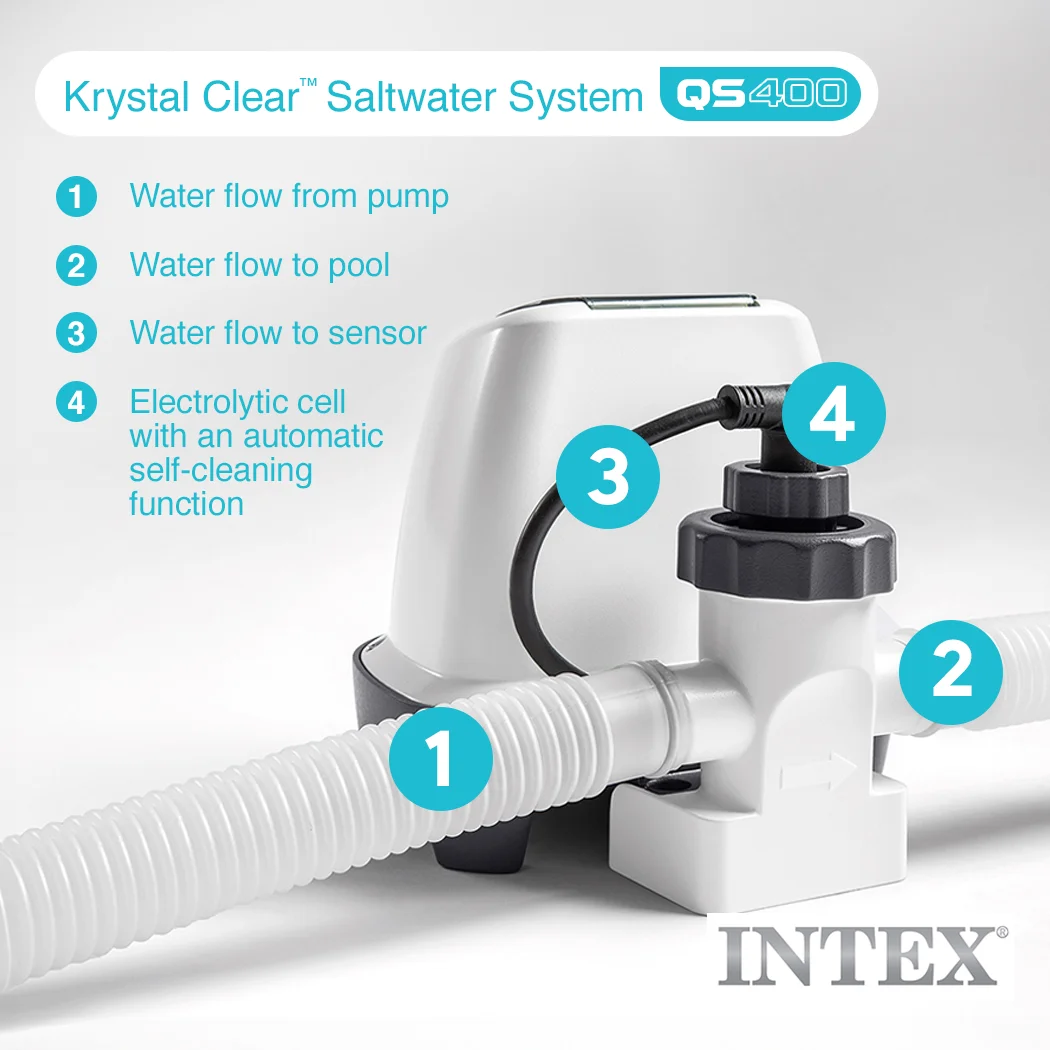Intex 26661EG Krystal Clear Pool Small and Sleek Saltwater System, 110-120V - Image 28