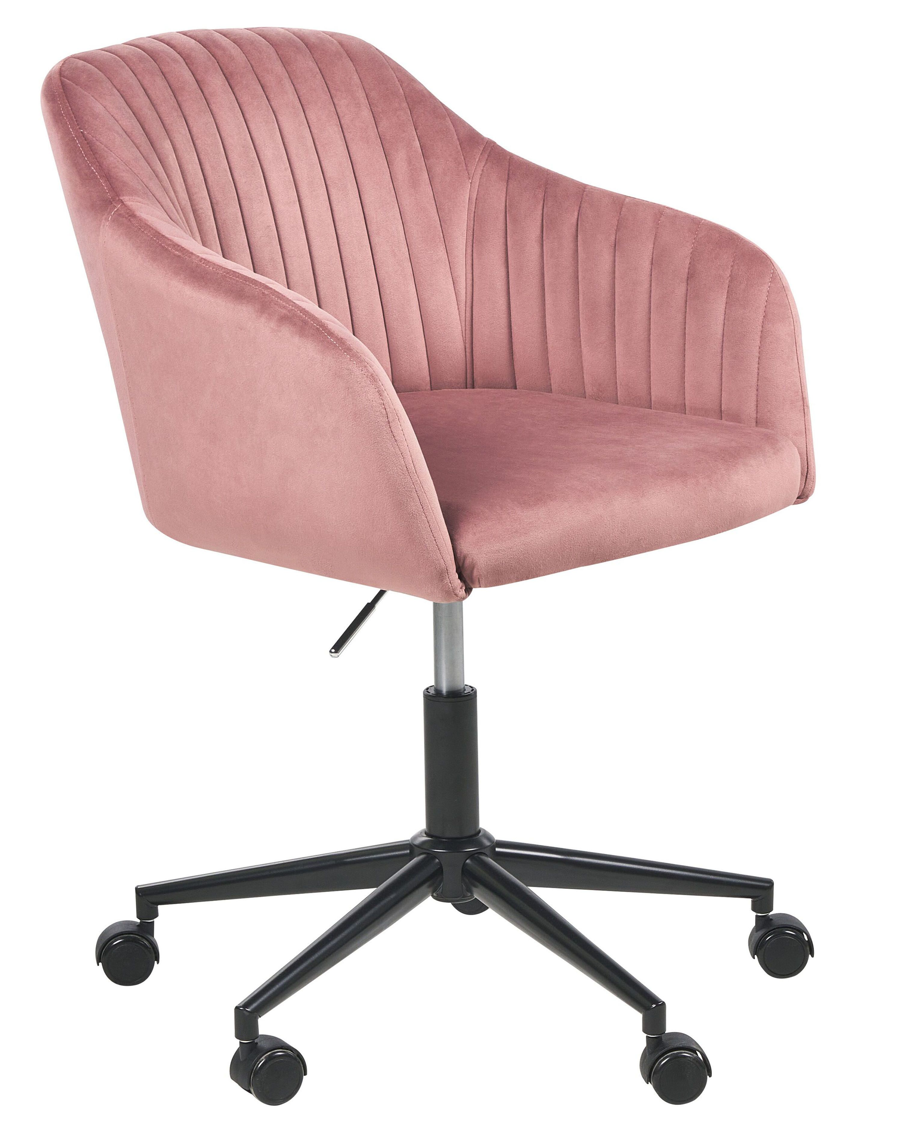 Desk Chair VENICE Velvet Pink