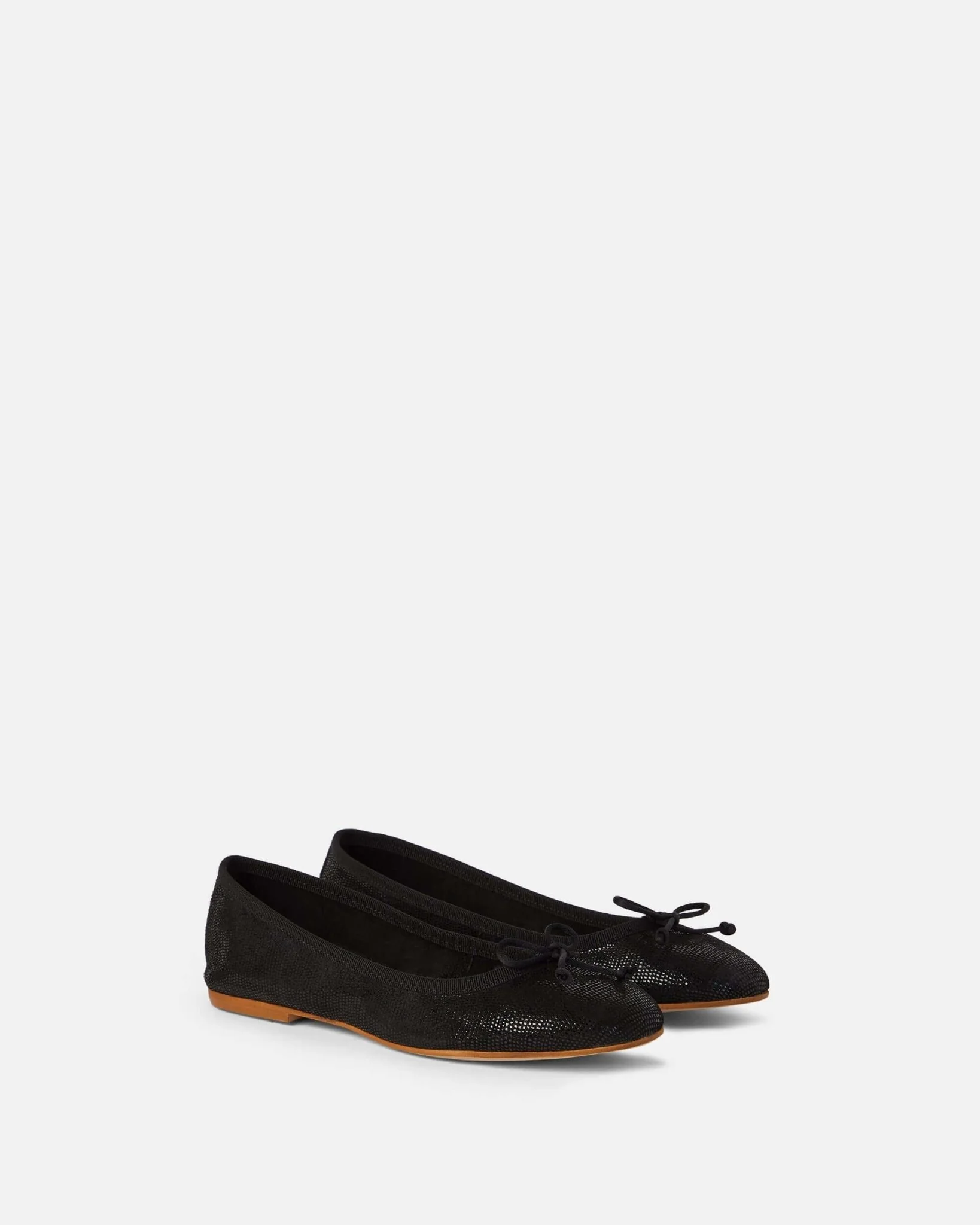 BALLERINES CLARIA/IMP NOIR - Ballerines métallisées noir