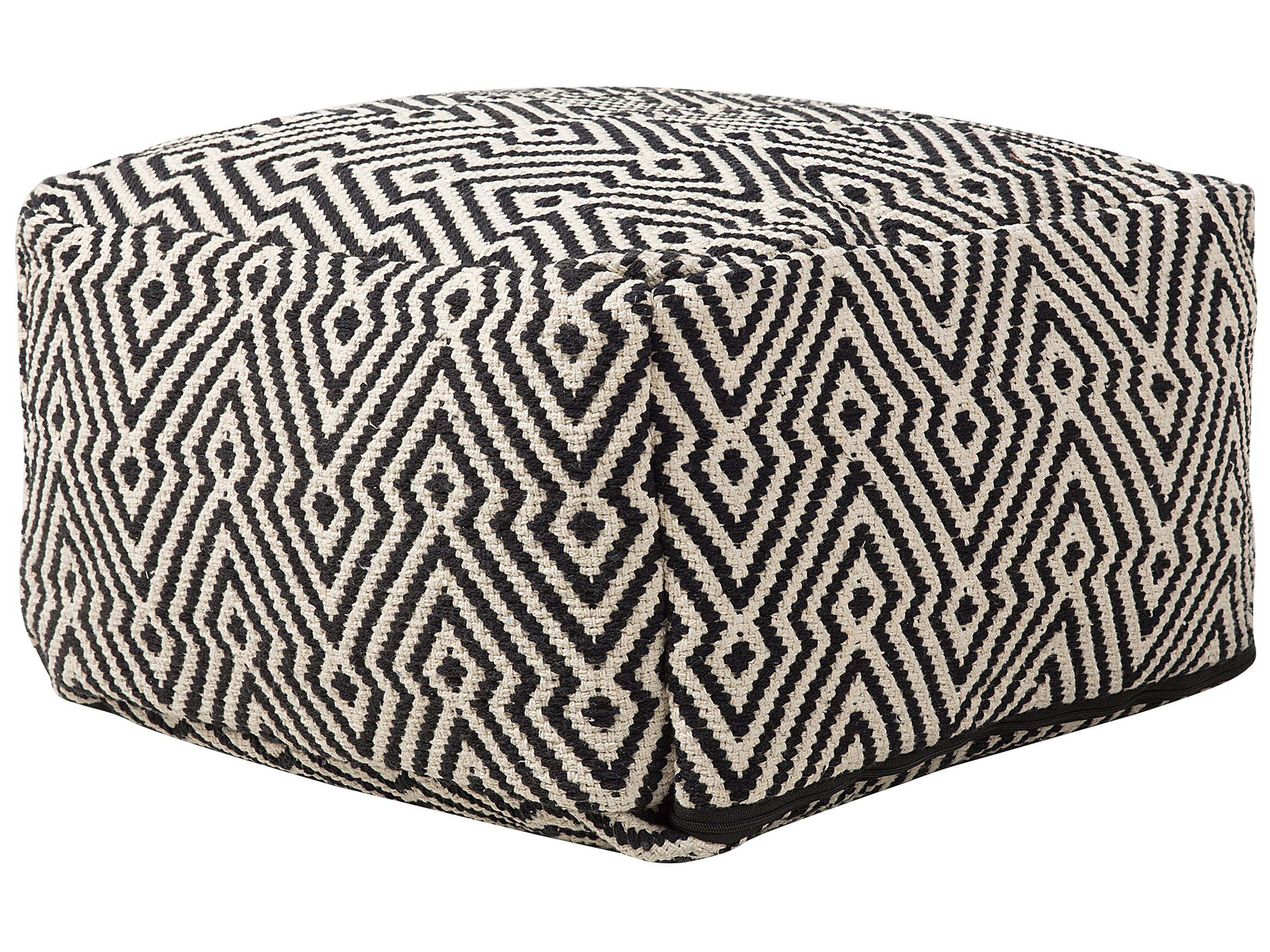 Pouffe MUKKI Cotton Black/ White