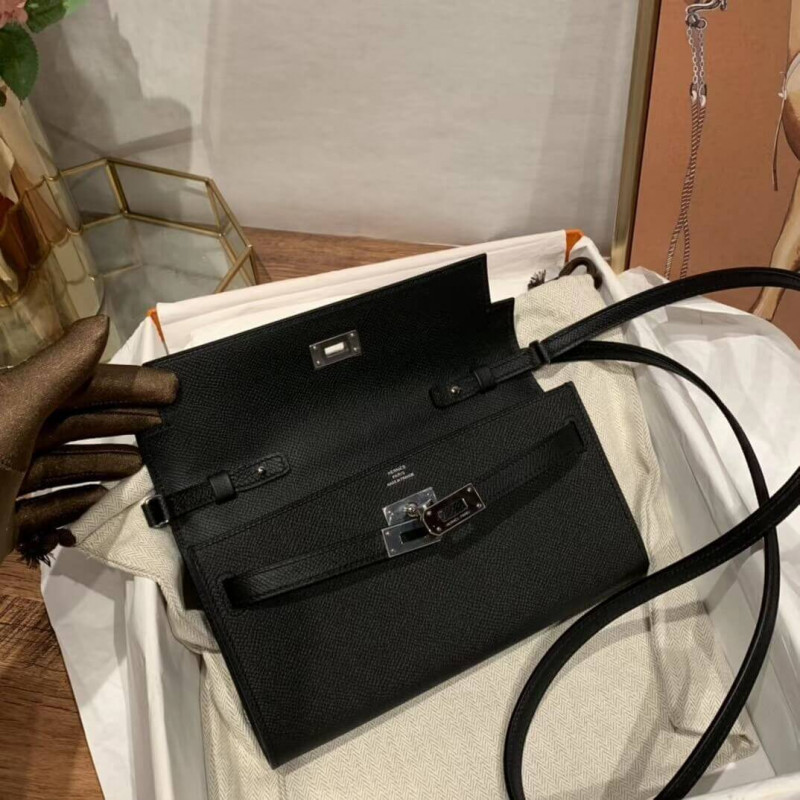Replica Hermes Kelly Wallet To Go Woc 499041 Black1:1High-quality replica