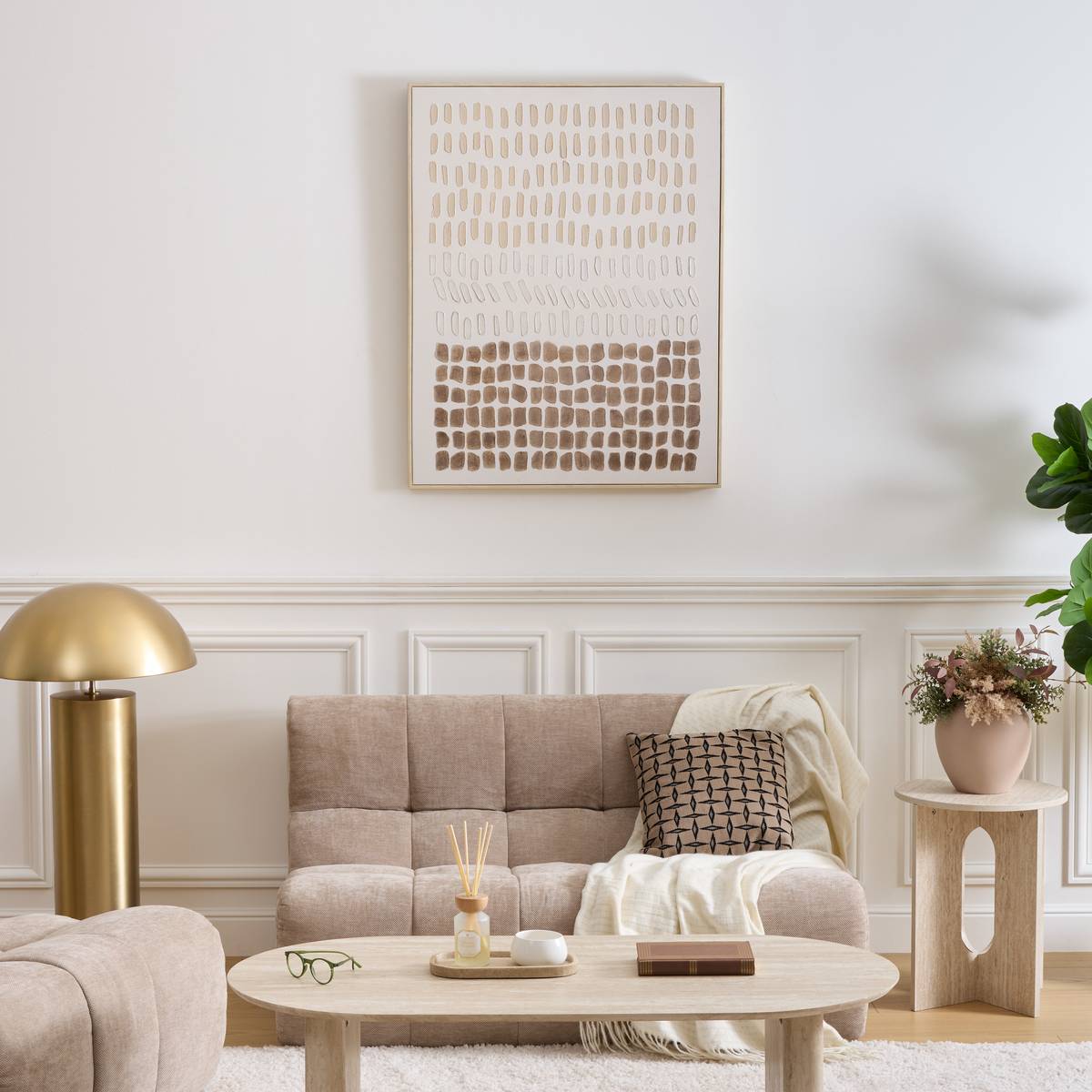 3D Canvas "Lydia" White, 78x100 cm