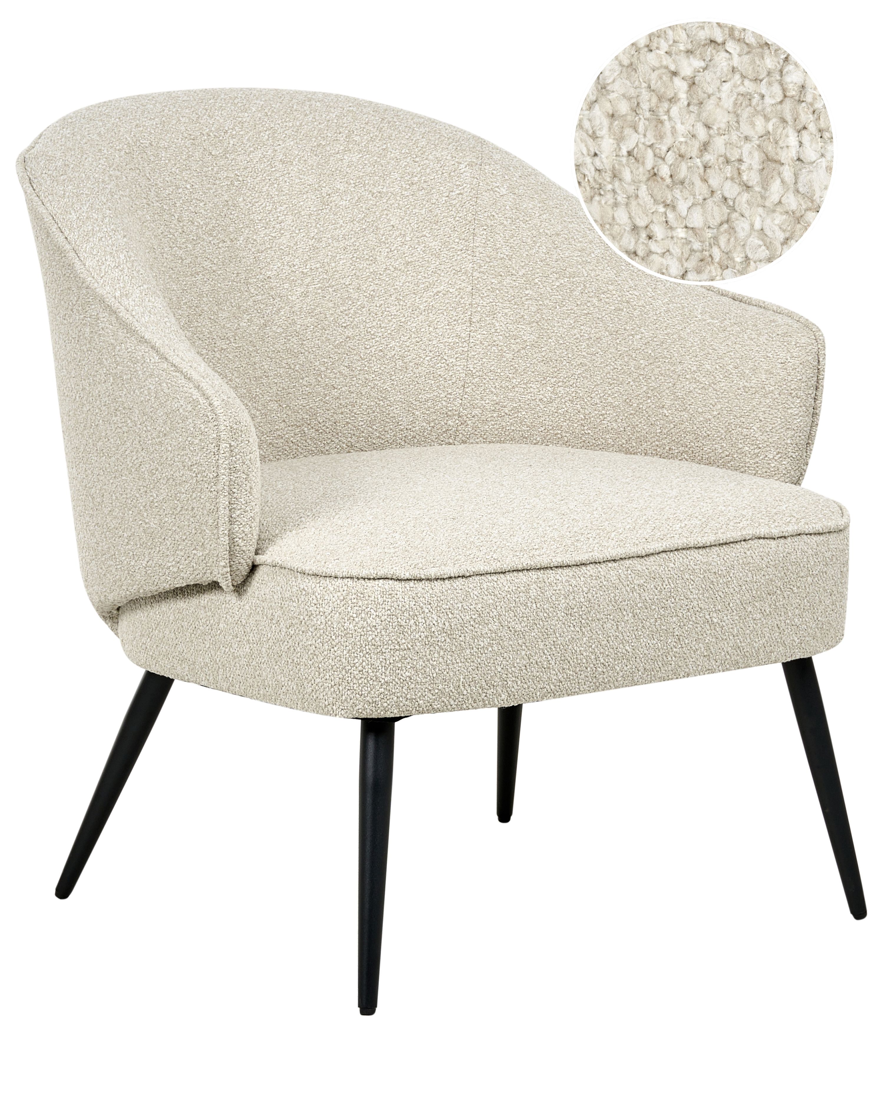 Armchair KAYLA Boucle Light Beige