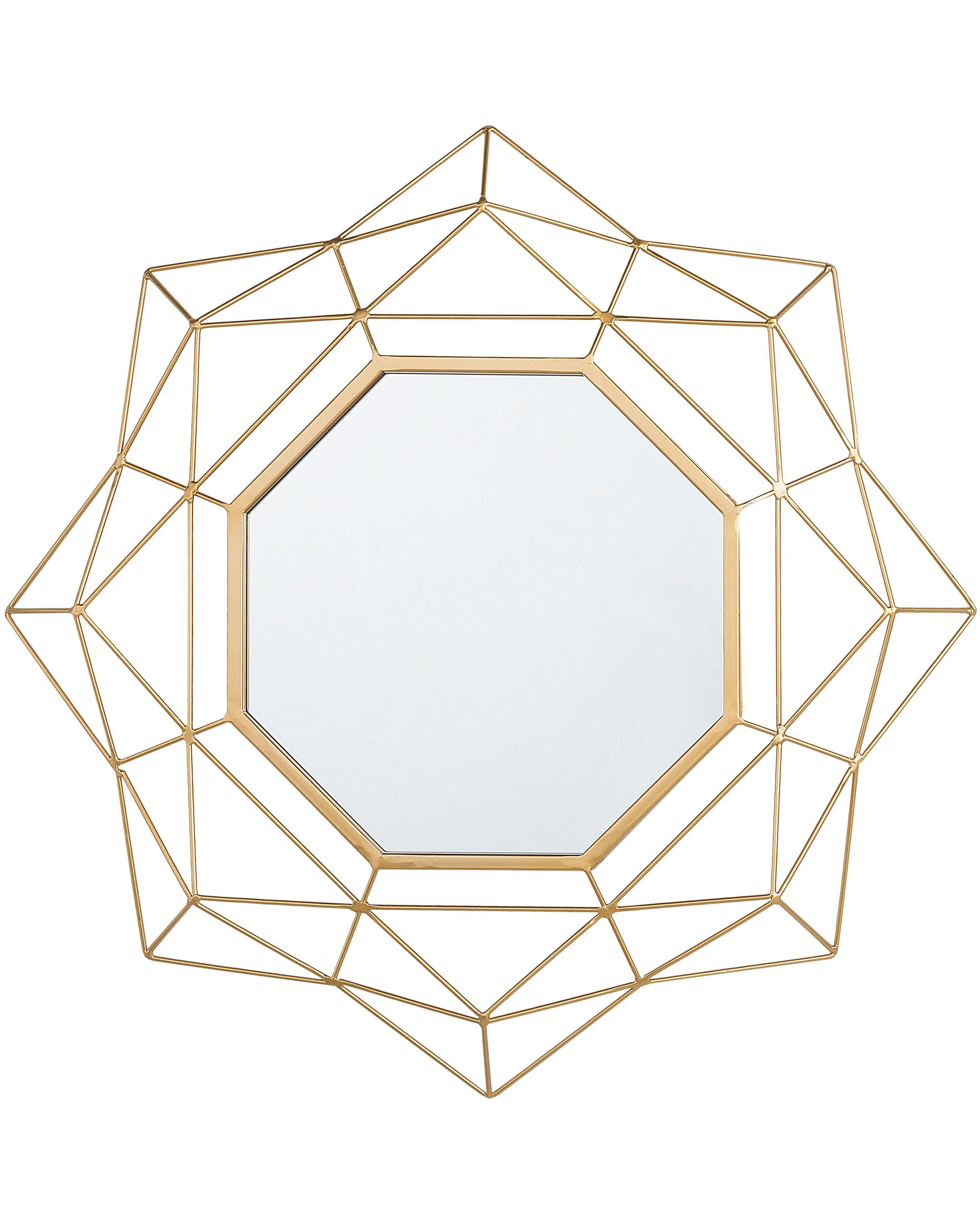 Wall Mirror HILLION 60 cm 60 cm Metal Gold
