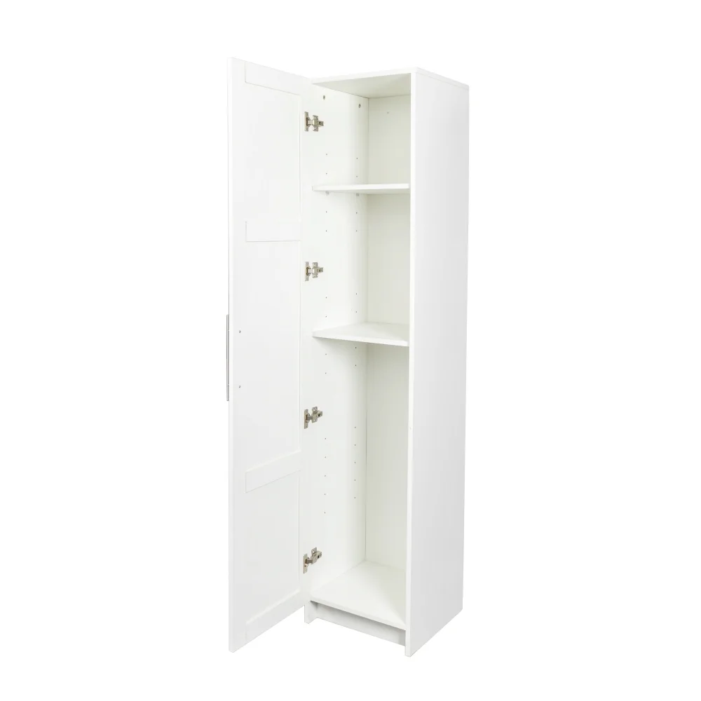 Stackable Wall Cabinet,Solid Wood Storage Cabinet with Adjustable Shelves and Doors,Console Table Side Table for Hallway,Sideboard Buffet Cupboard for Kitchen, 15.75" D x 15.75" W x 70.87" H, White - Image 4