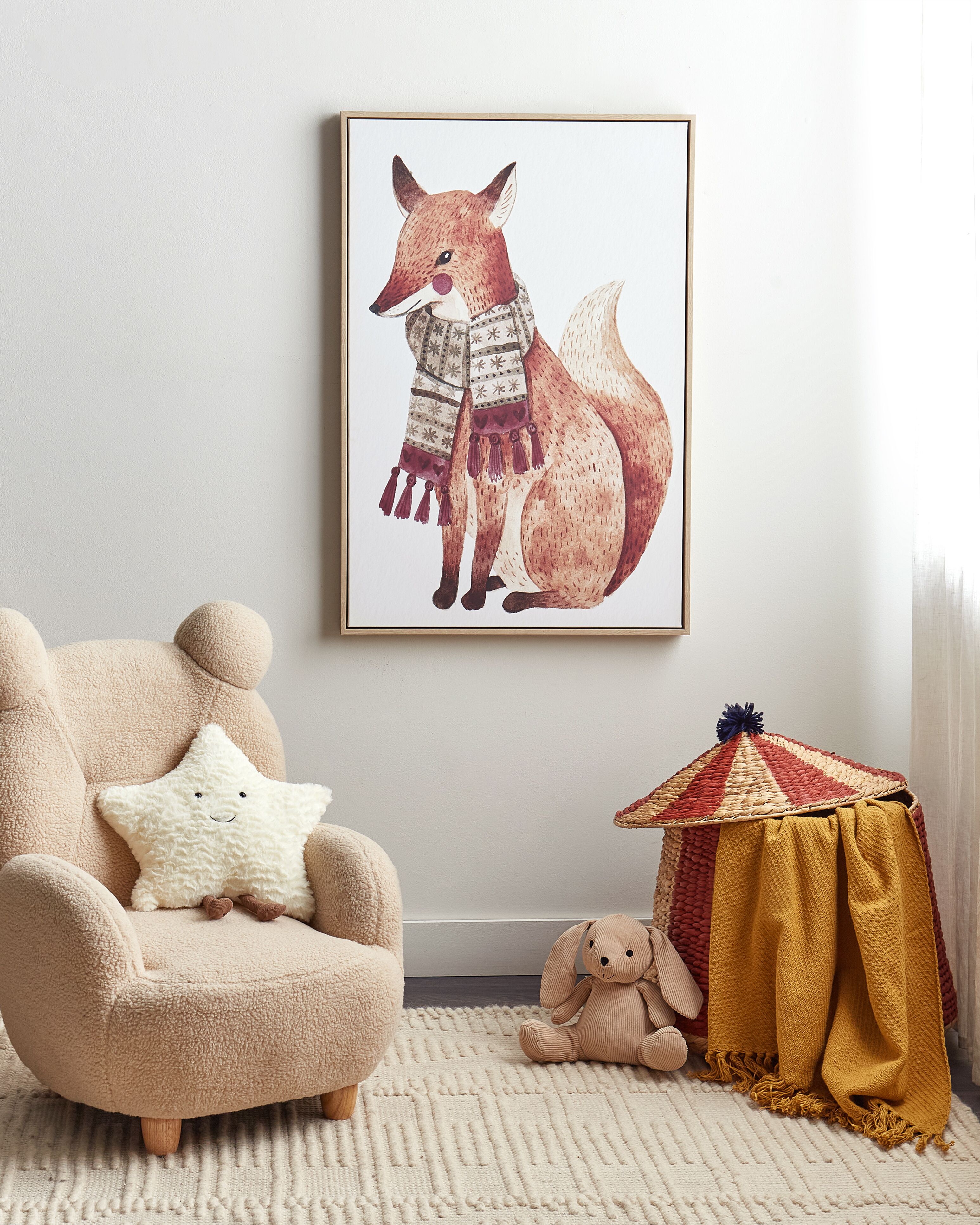 Canvas MUCCIA Animal Motif 63 x 99 cm Brown
